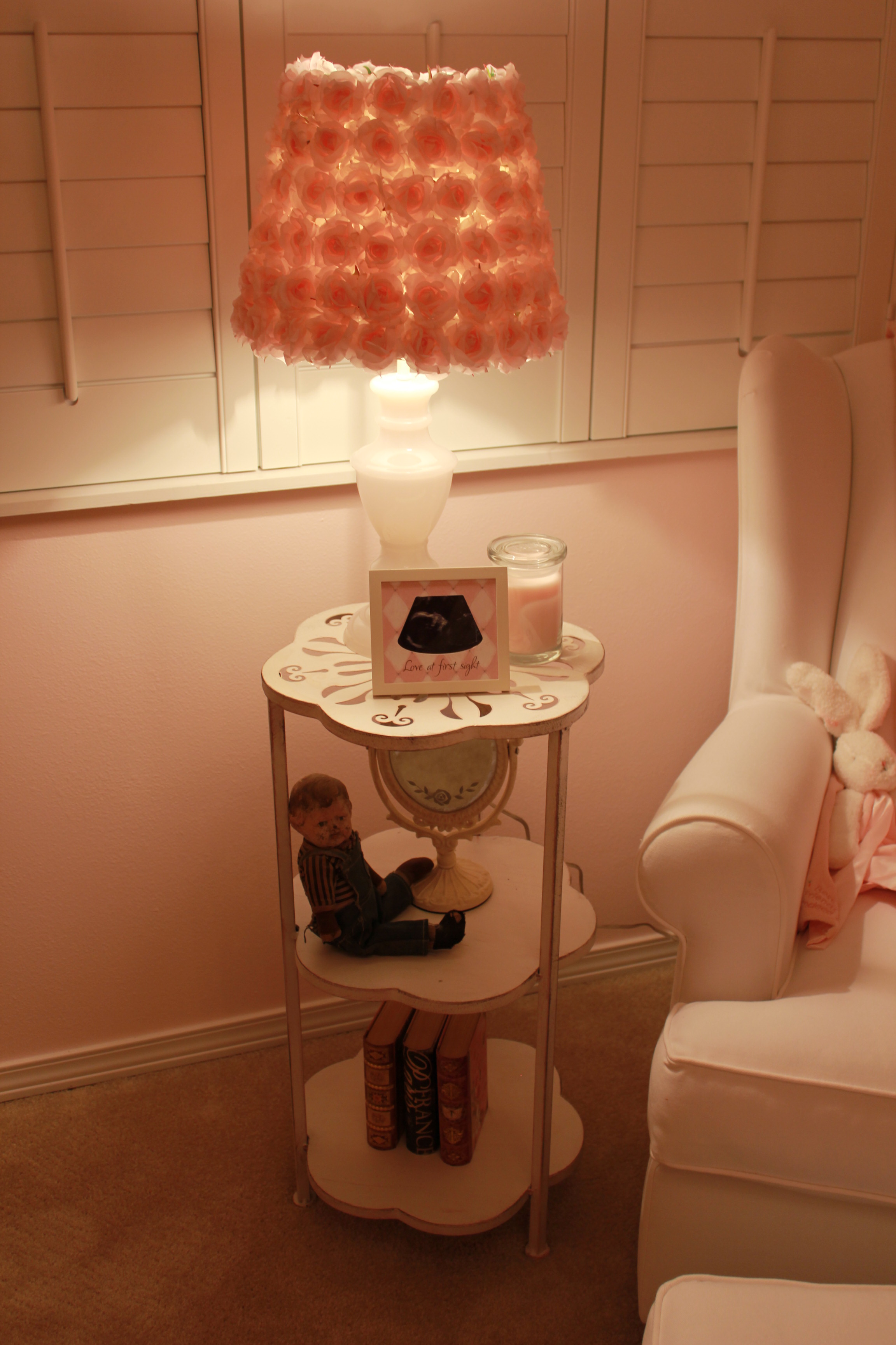 Vintage Glam Girl Nursery Side Table