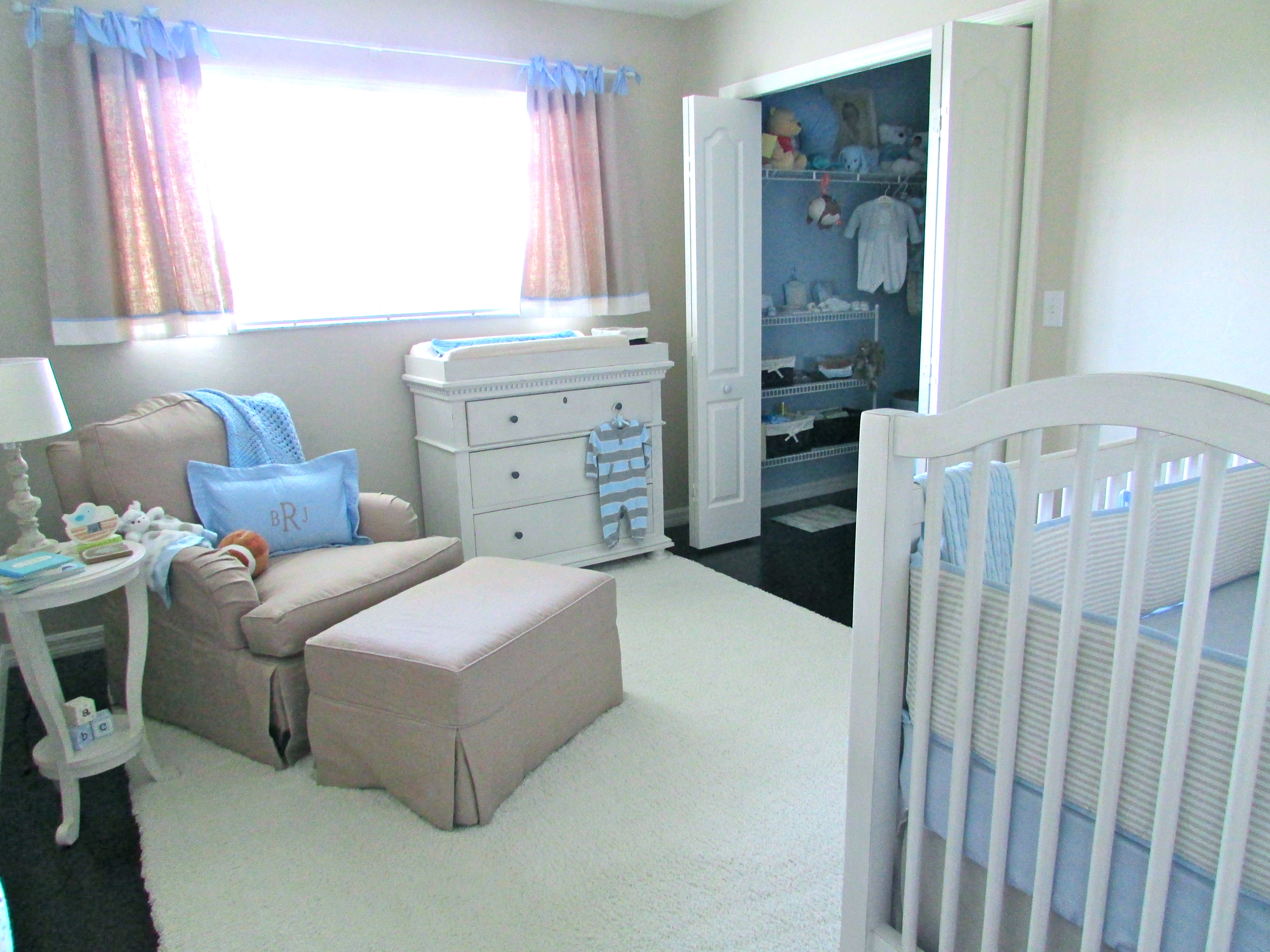 Gray Baby Boy Nursery Whole Room