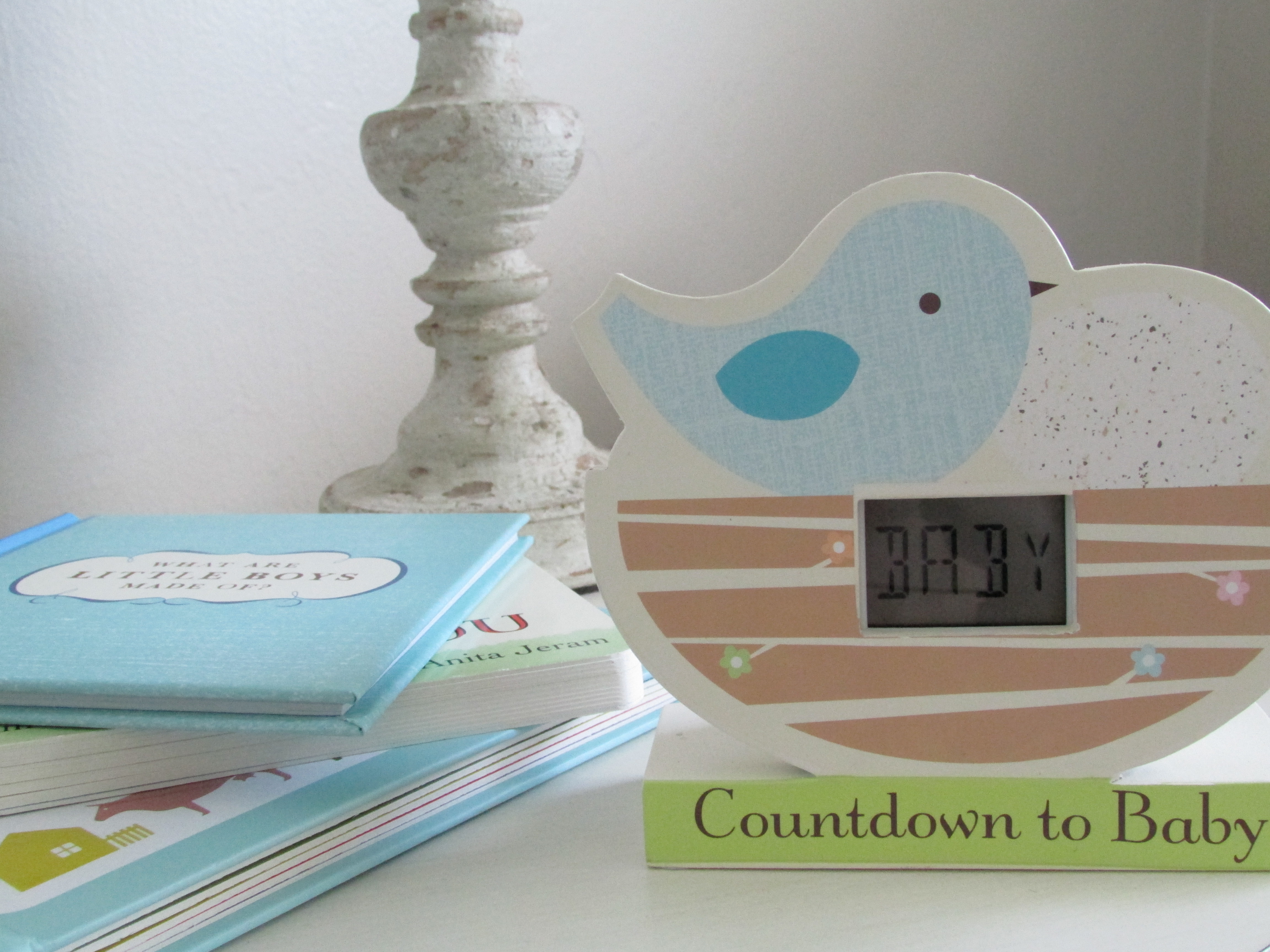 Gray Baby Boy Nursery Alarm Clock