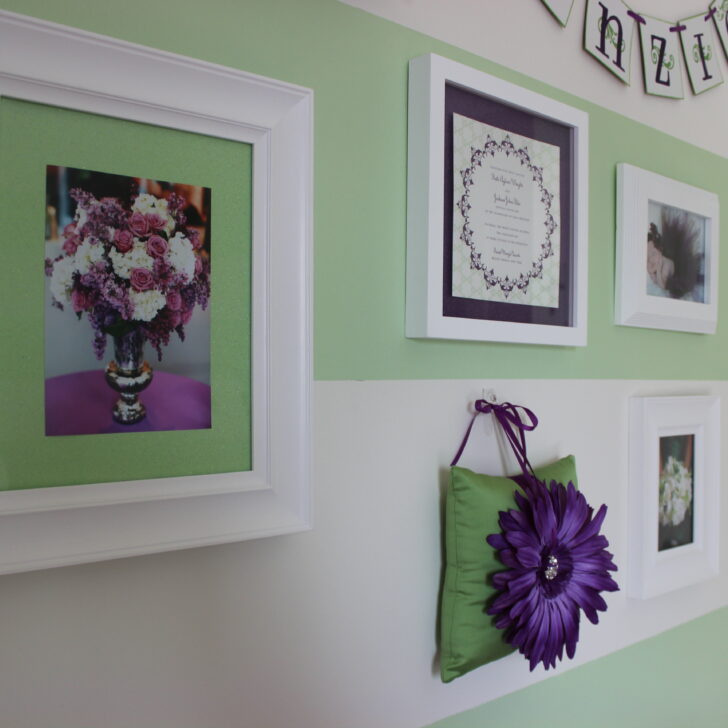 Green and Purple Girl Nursery Wall Art