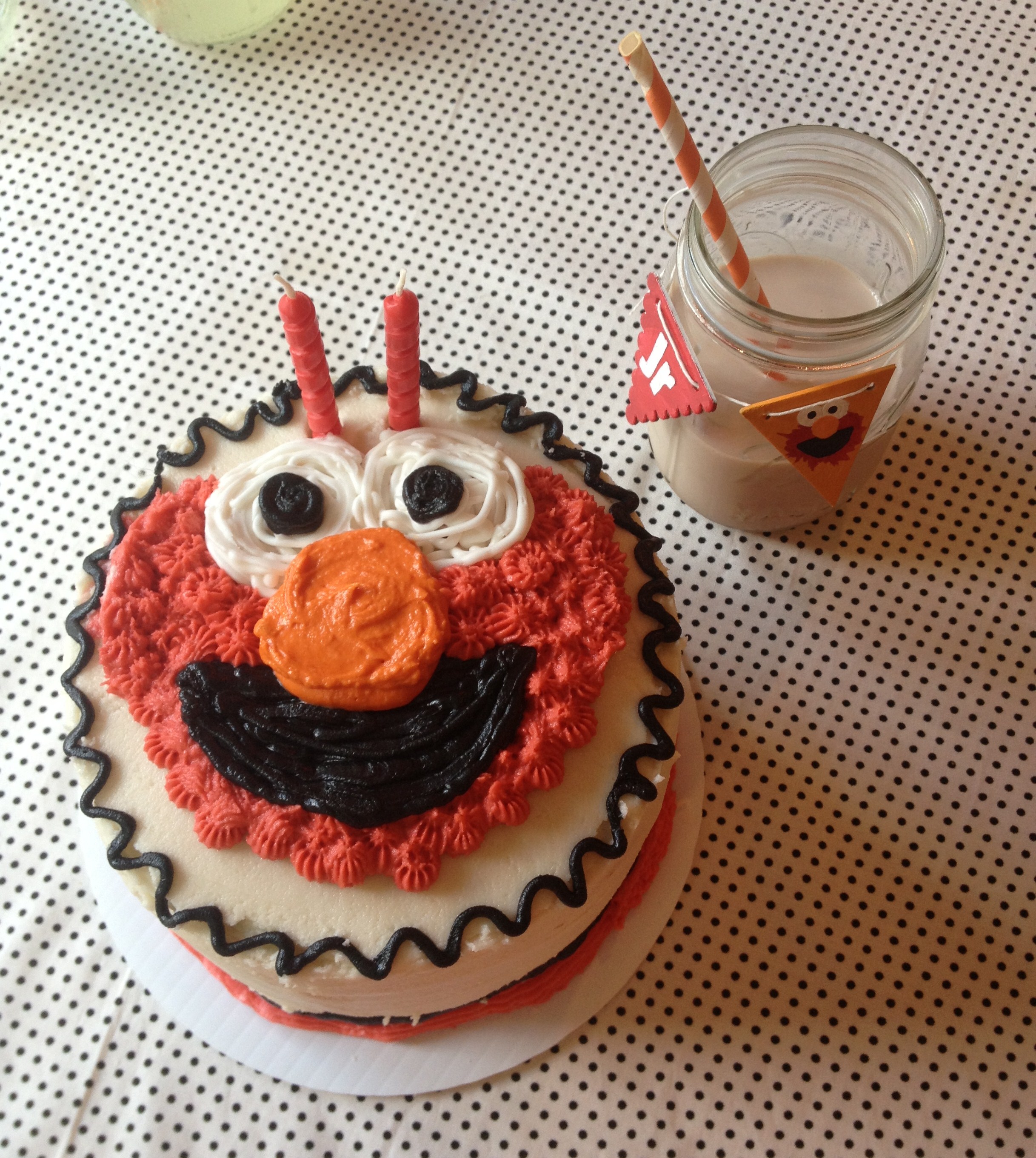 Vintage Sesame Street Birthday Party Elmo Smash Cake