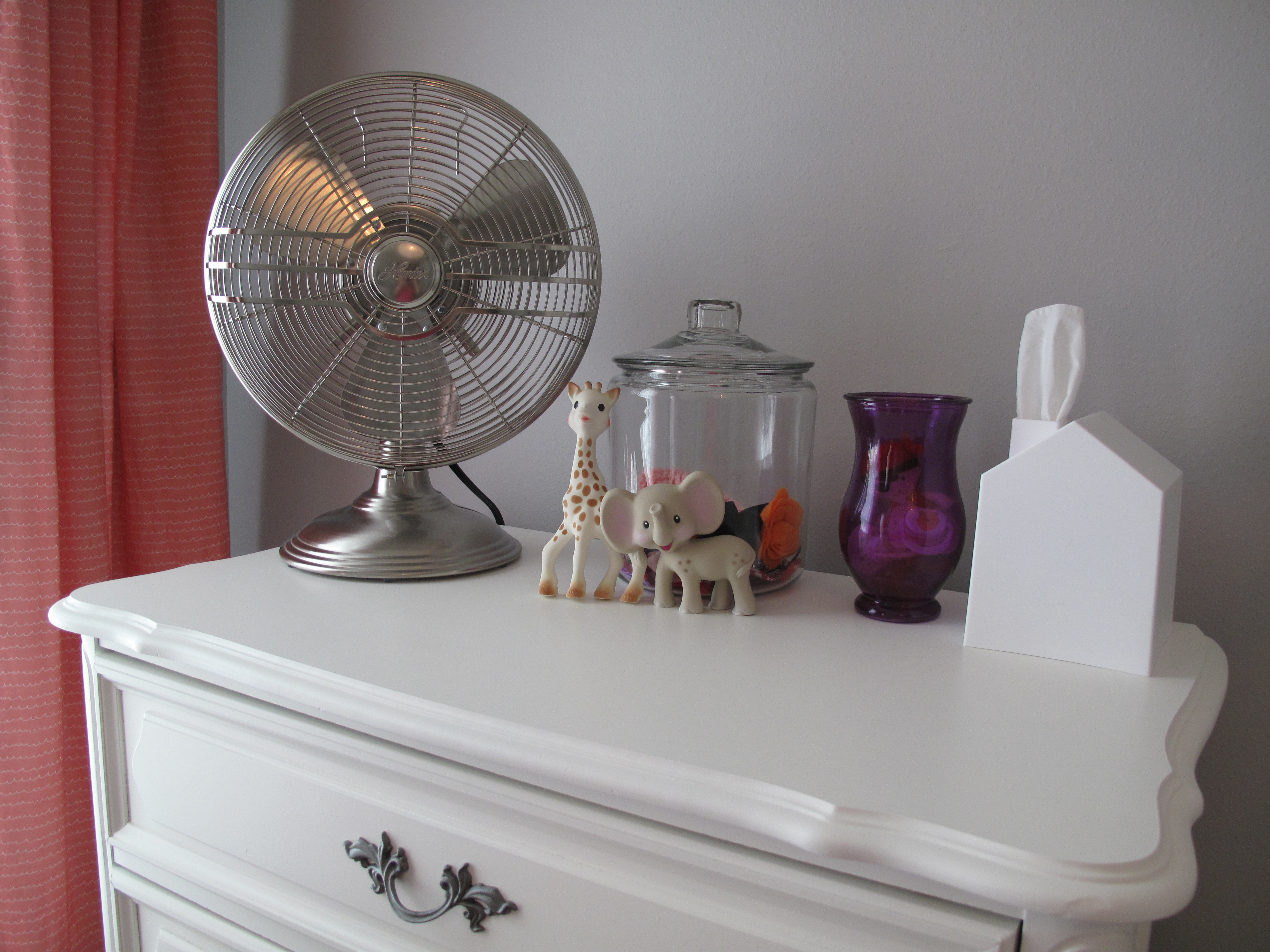 Gray and Pink Girl Room Dresser