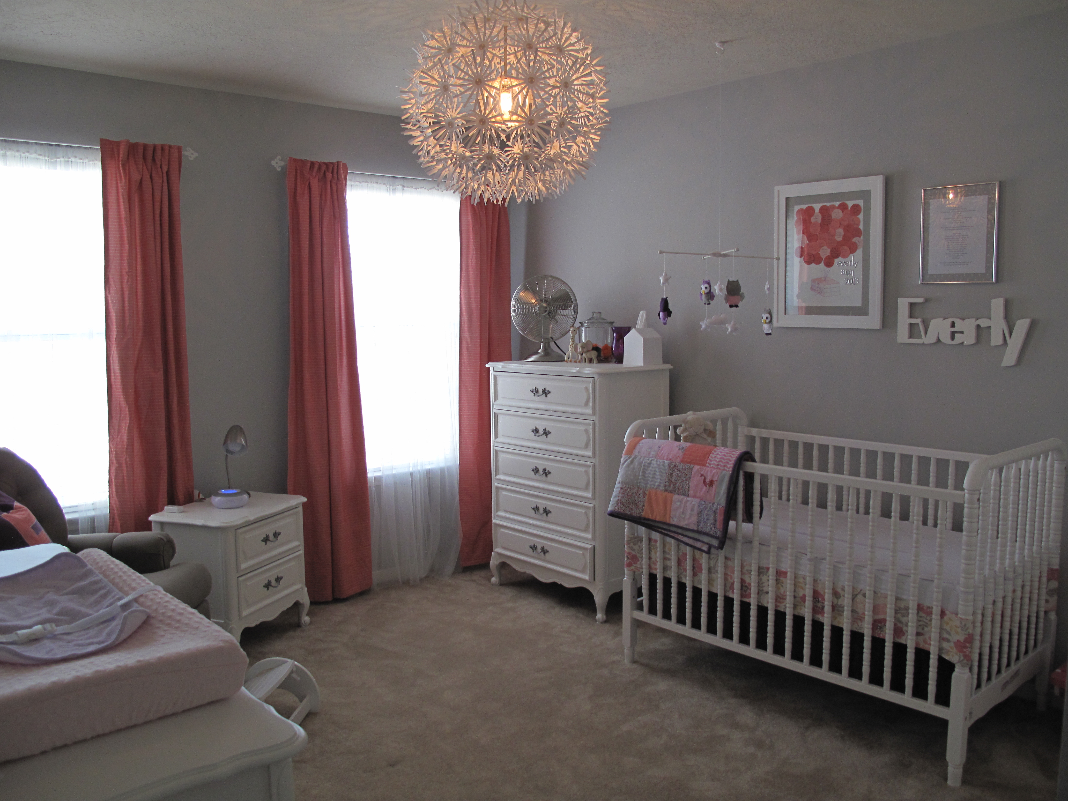 Gray and Pink Girl Room View of Room