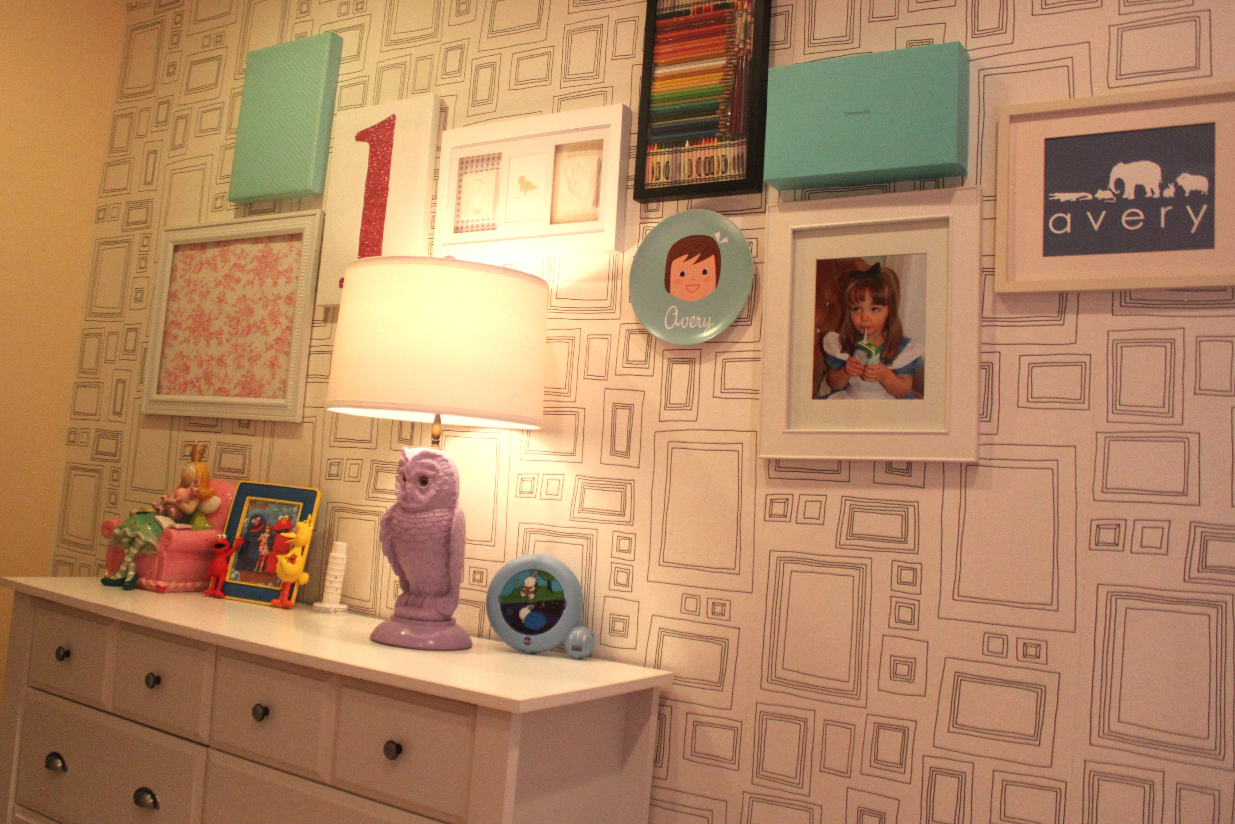 Hot Pink and Gray Big Girl Room Gallery Wall