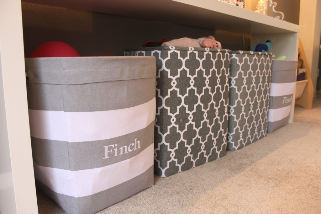 playroom storage boxes