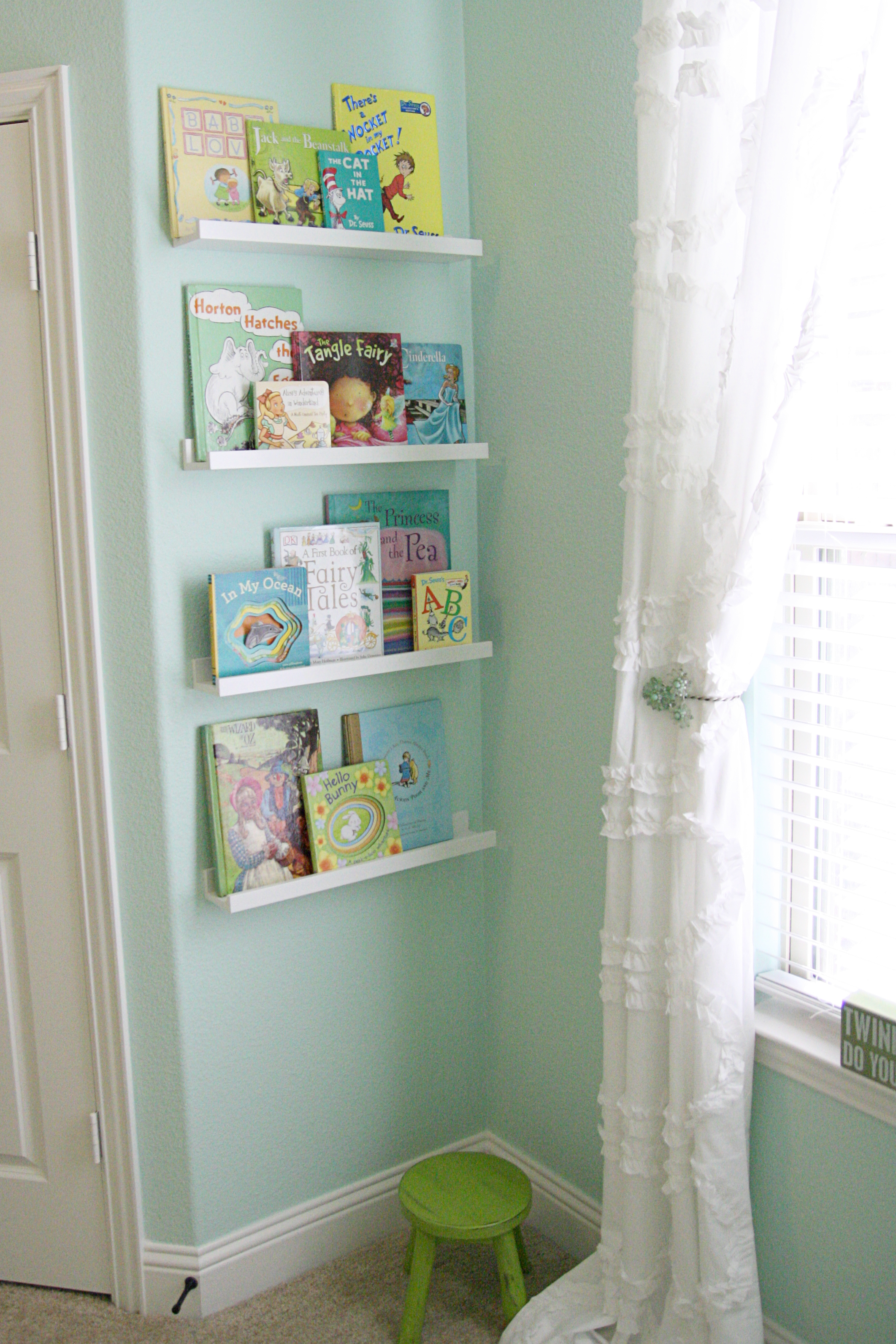 Girl Nest Nursery Book Ledges