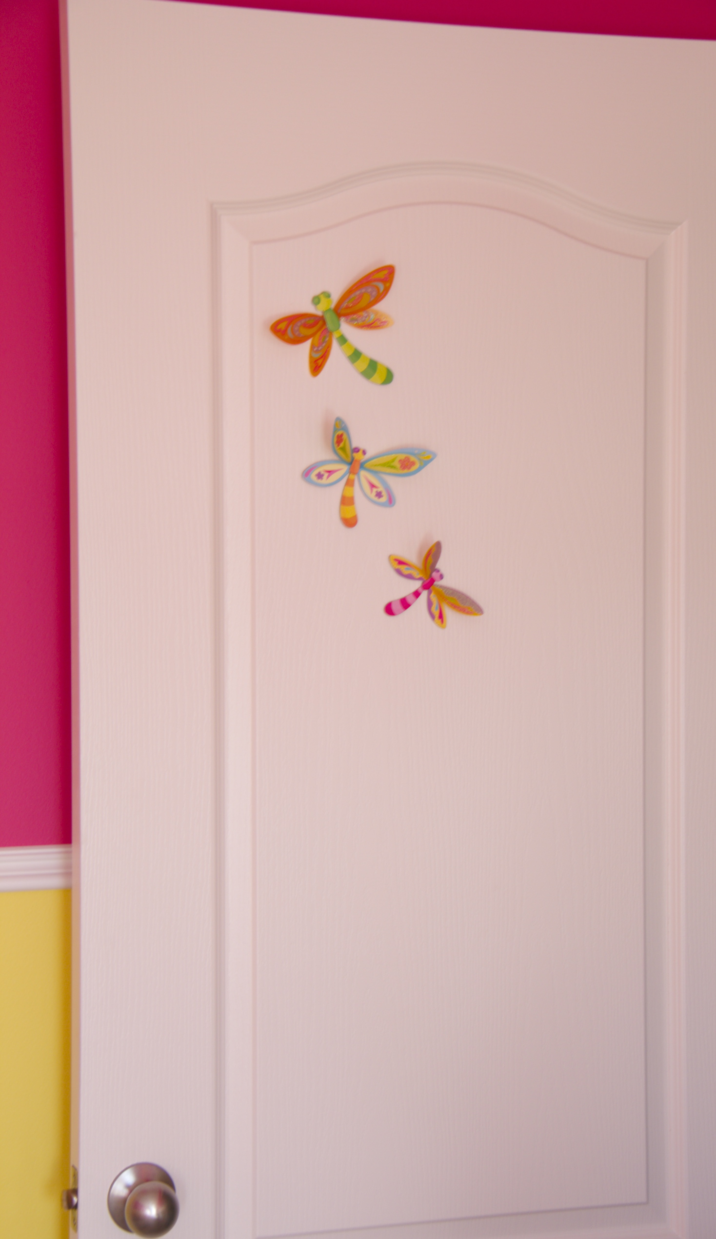 Pink and Yellow Girl Nursery Door Entrance