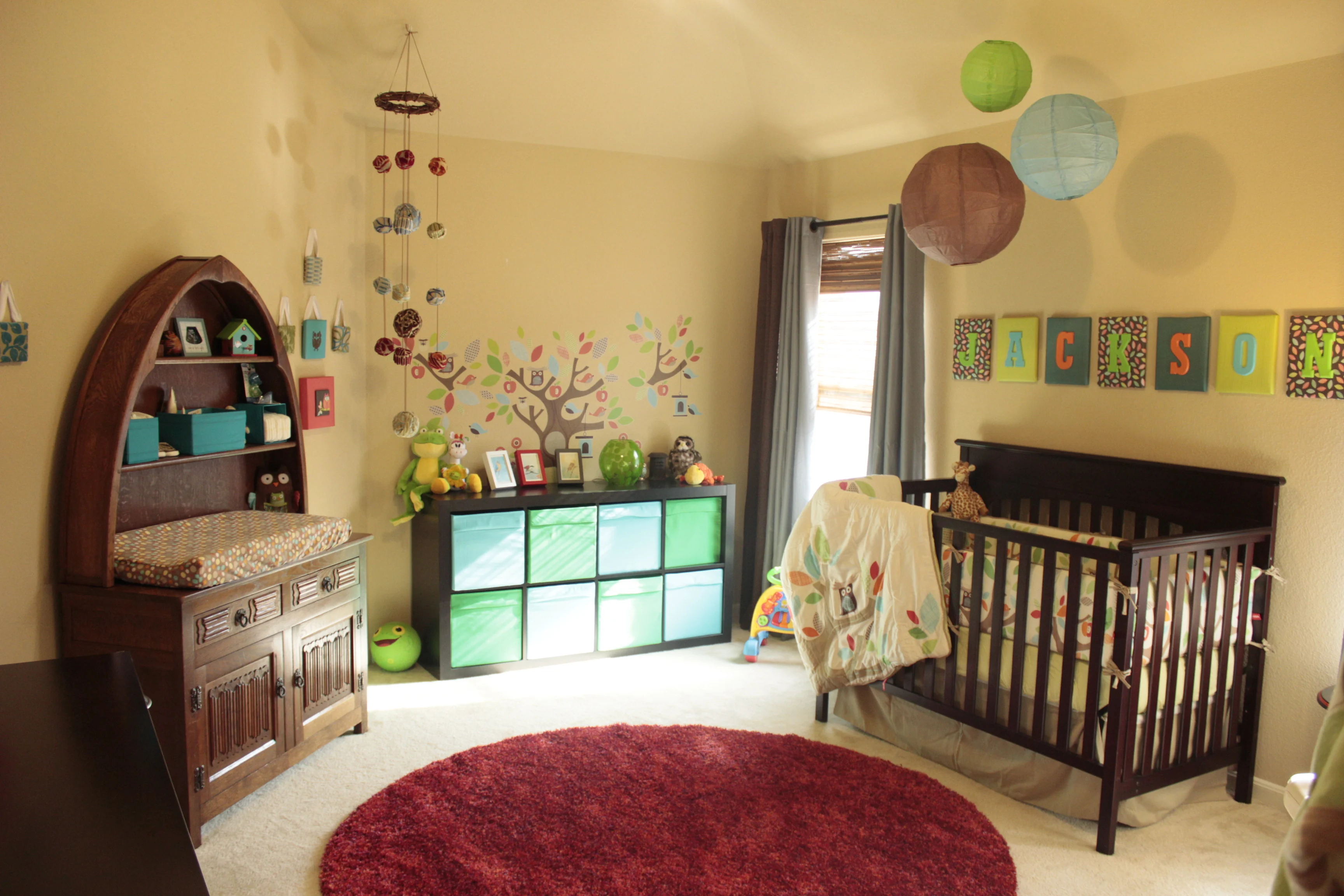 Boy Owl Nursery Room View