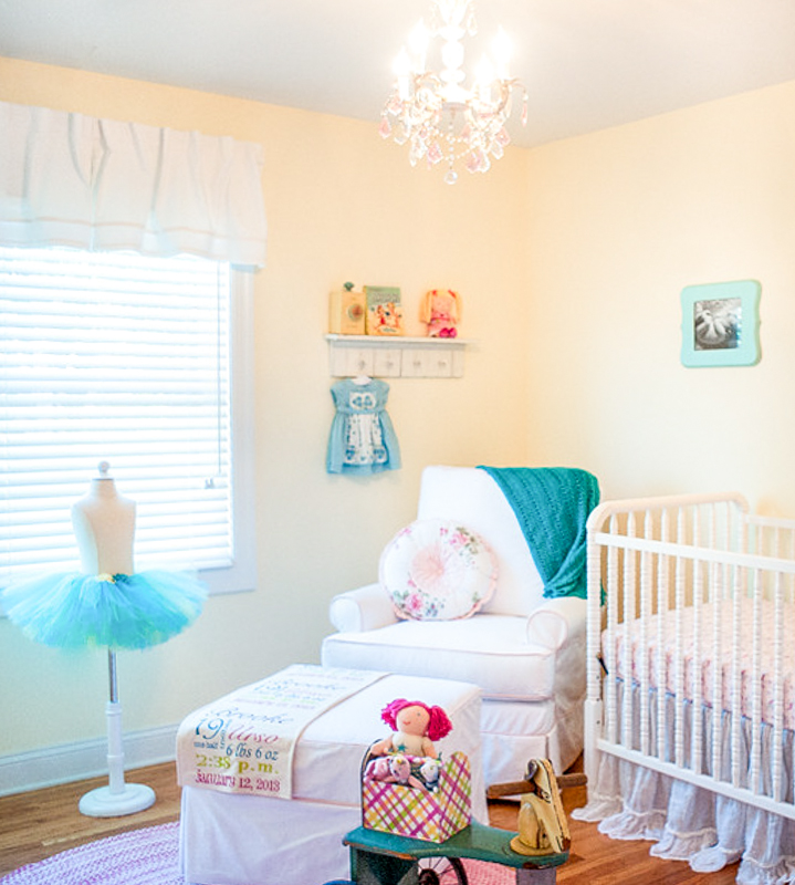 Vintage Baby Girl Nursery Room View