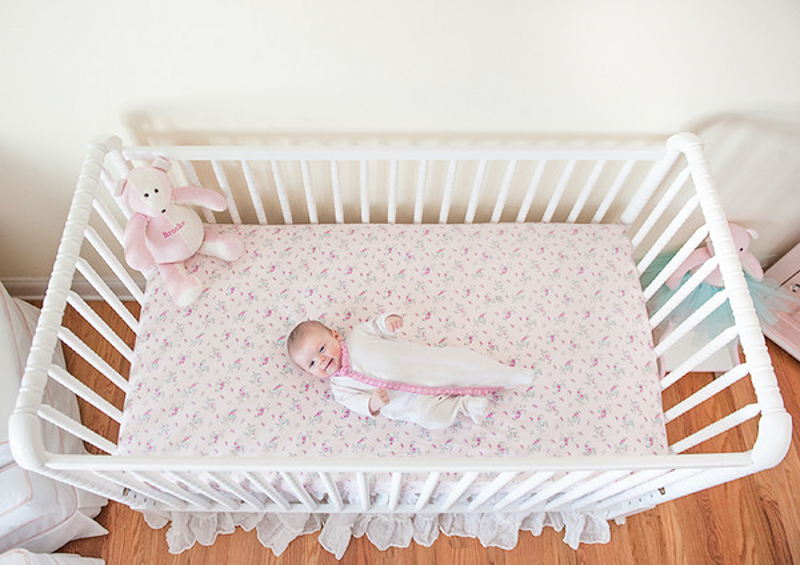 Vintage Baby Girl Nursery Crib View