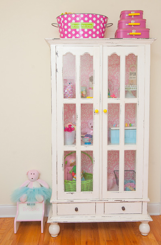 Vintage Baby Girl Nursery Armoire