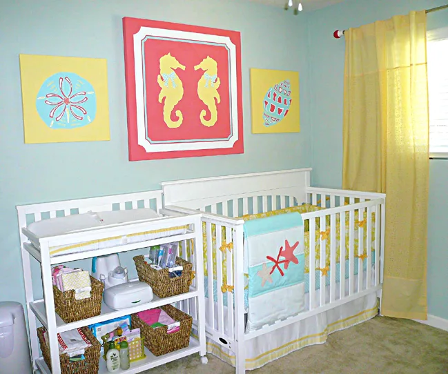 Girl Nautical Nursery Main Wall