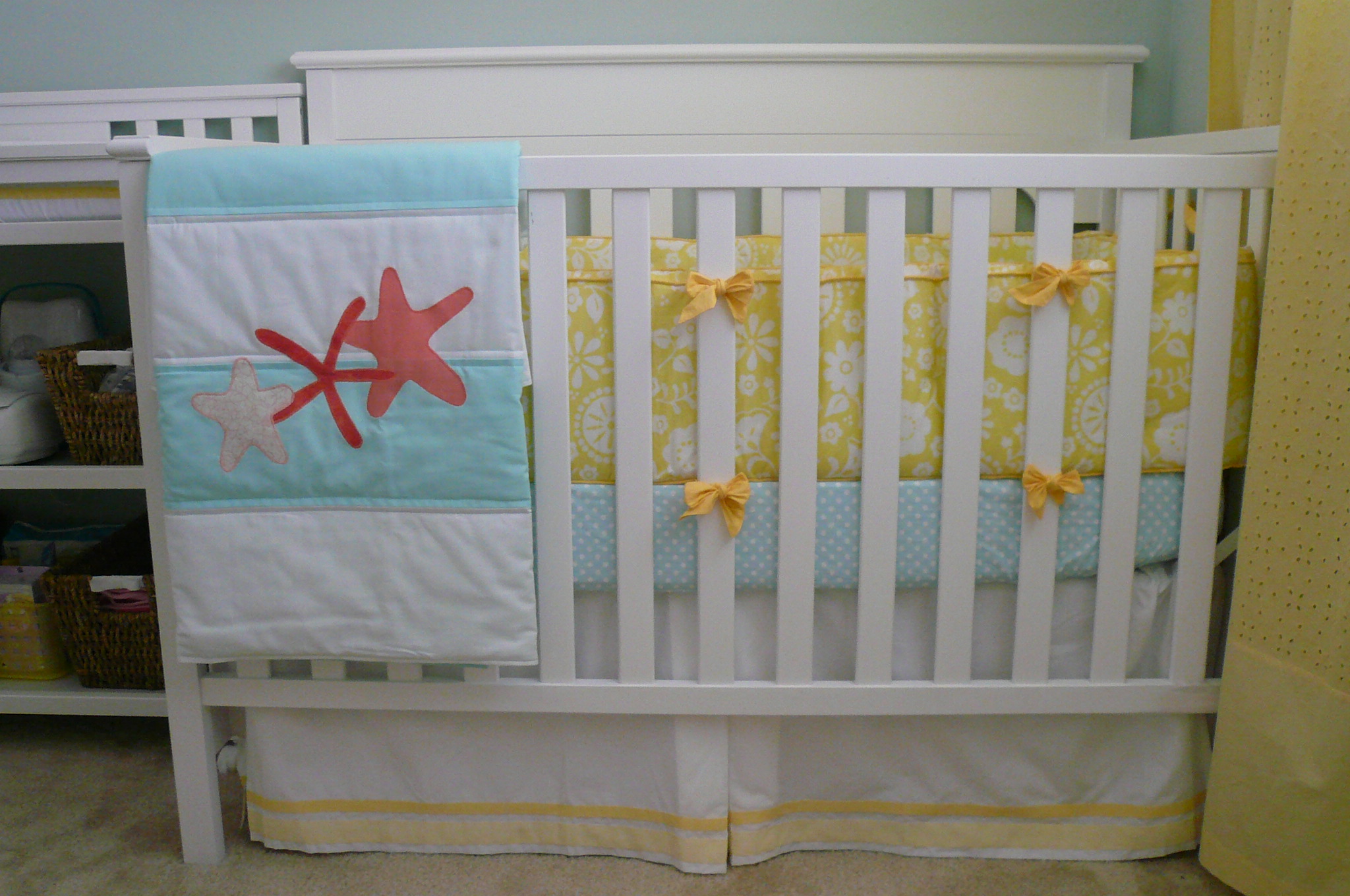 Girl Nautical Nursery Crib Detail