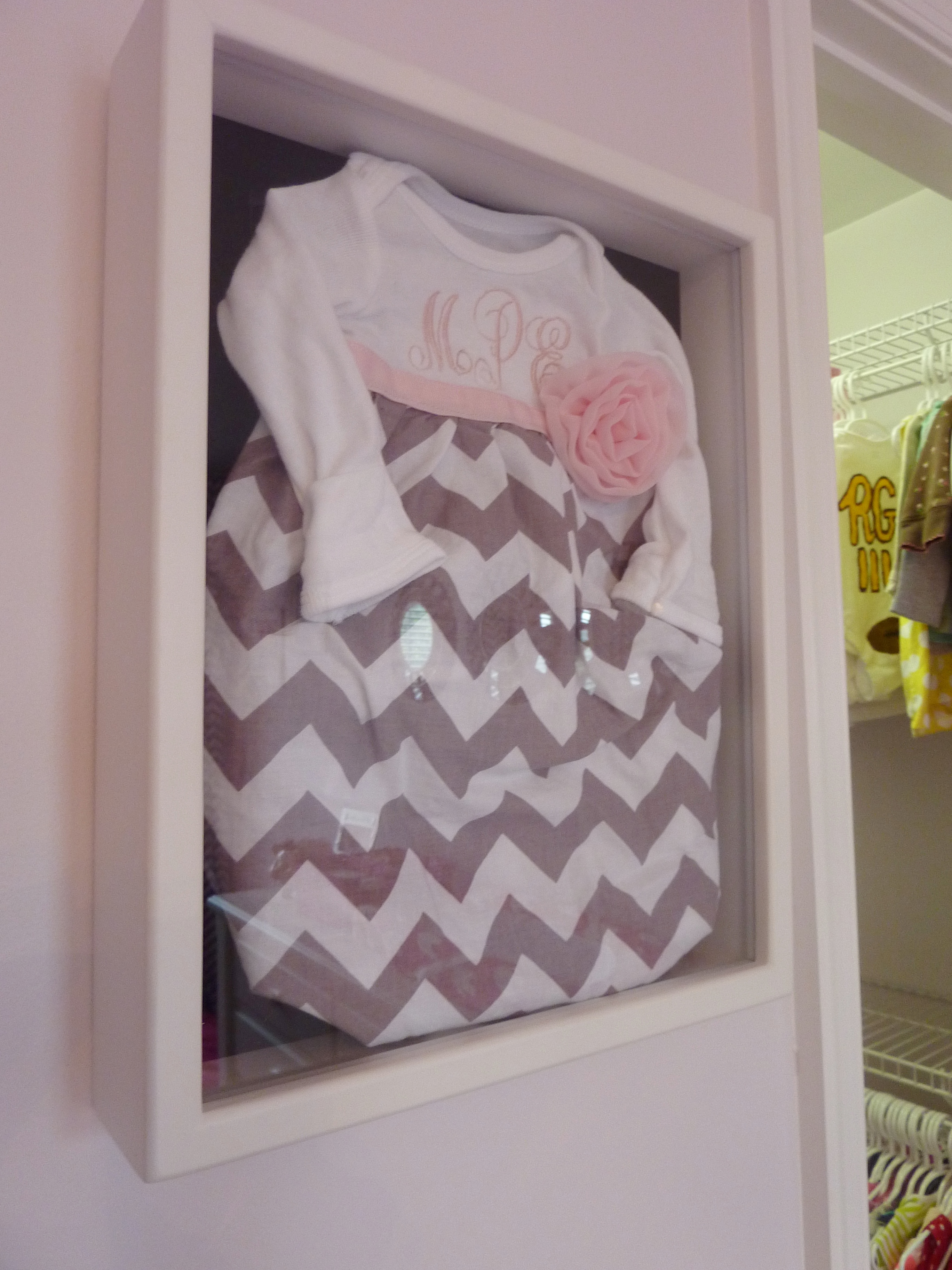 Hot Pink and Gray Elegant Girl Nursery Chevron Dress