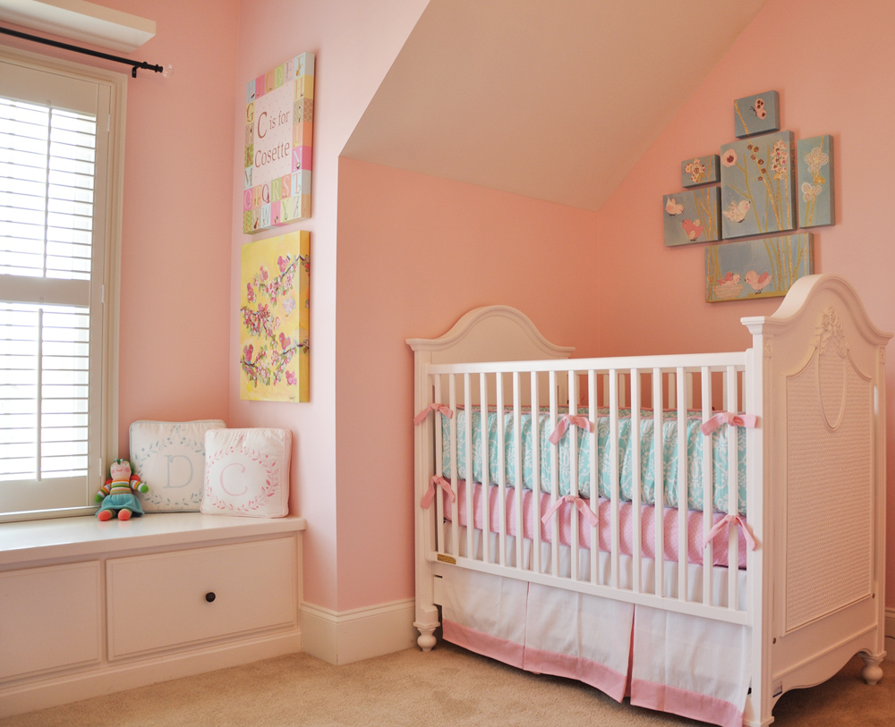 Shared Shabby Chic Nursery Crib View