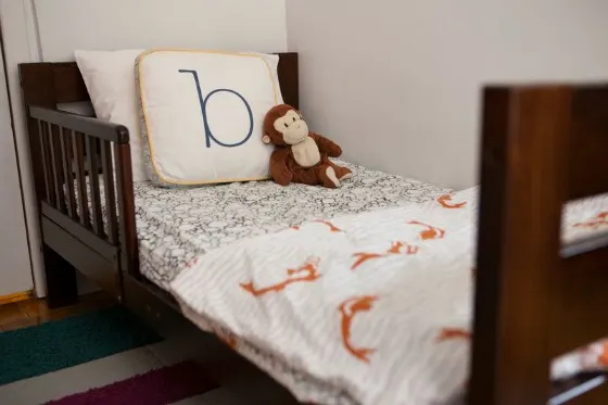 Toddler Bed with Argington Fish & Pebbles Bedding