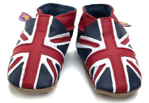 Union Jack Soft Soled Baby Shoes