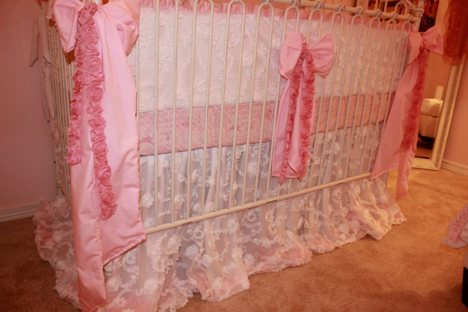 Vintage Glam Girl Nursery Bedding Detail