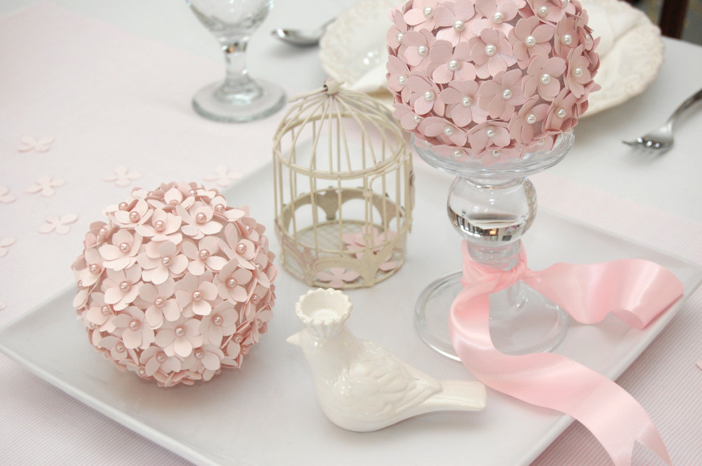 DIY Paper Flower Pomander Centerpiece