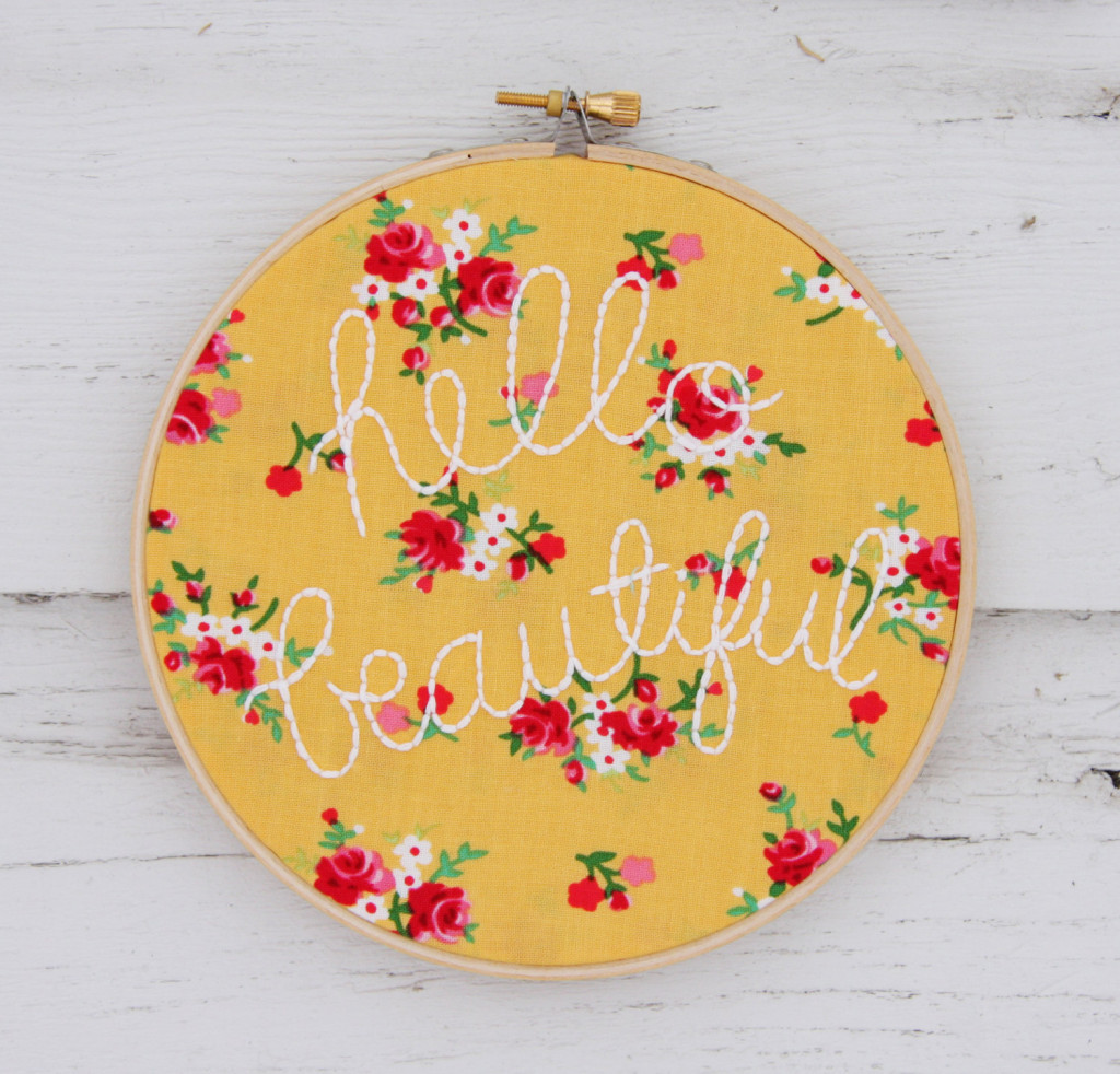 embroidery hoop wall art