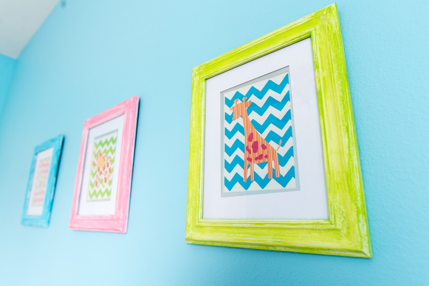 Pink and Aqua Girl Nursery Gallery Wall