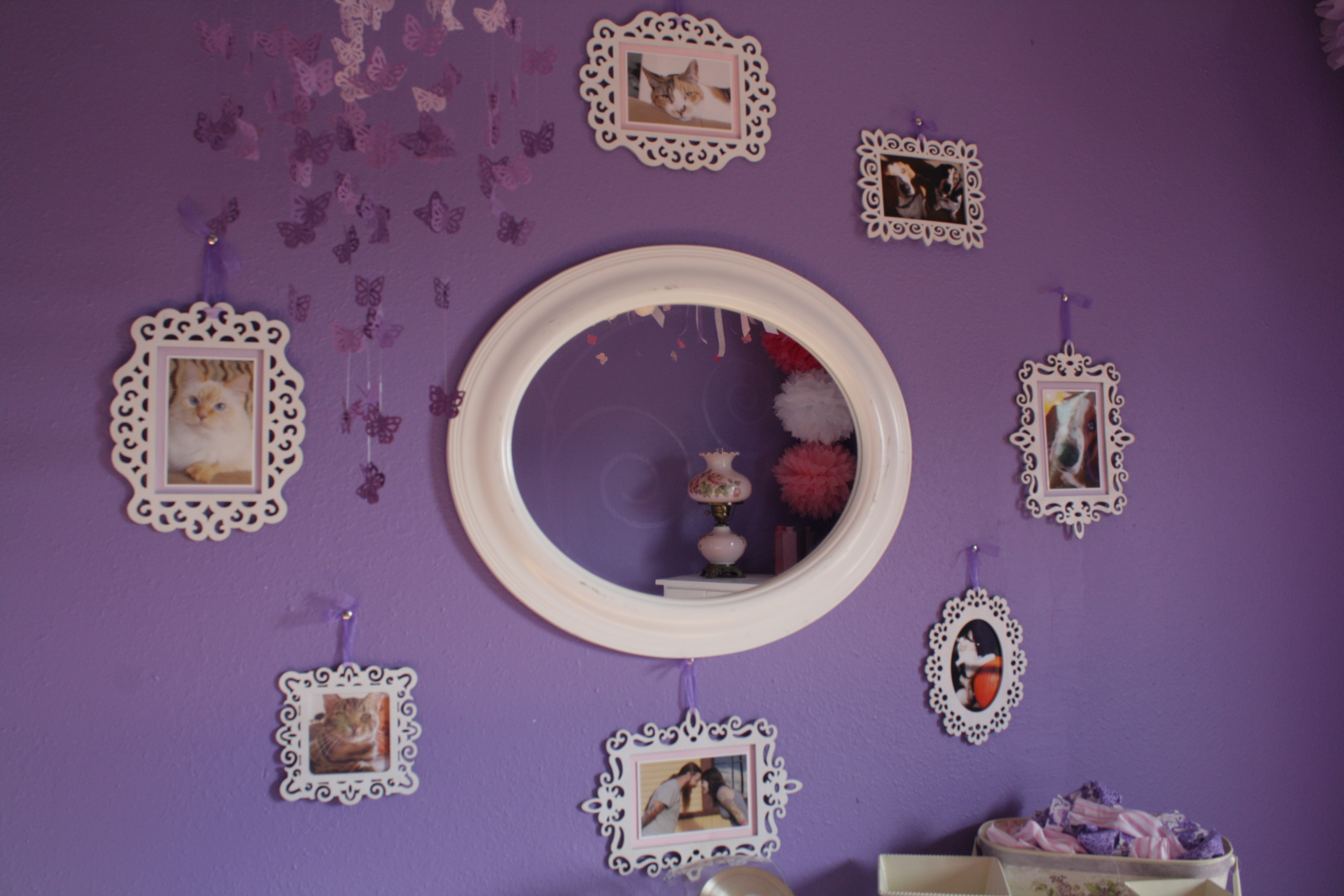 Purple Girl Nursery Mirror