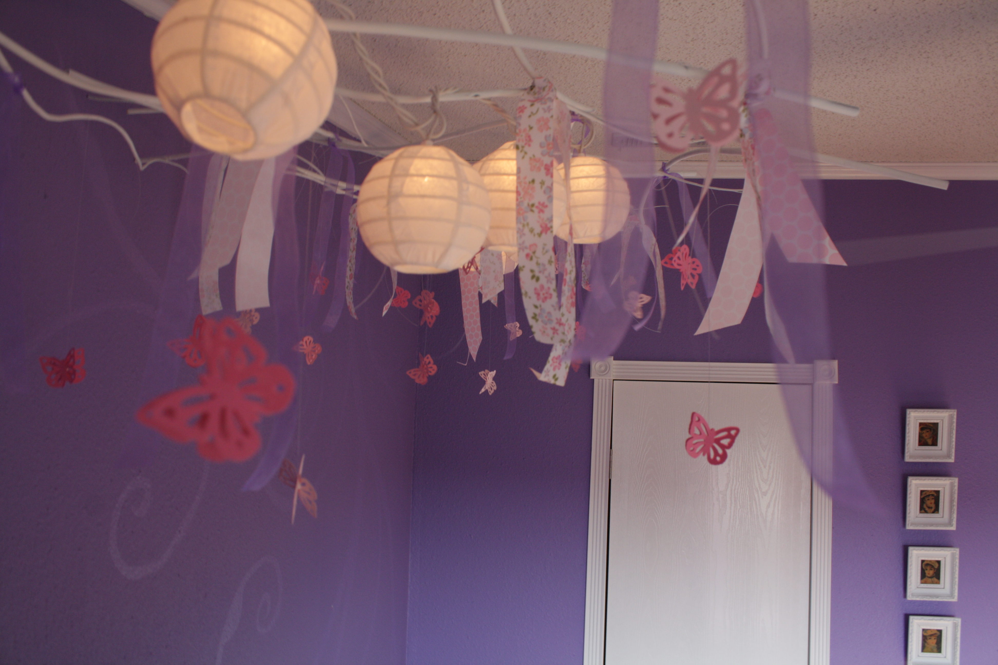 Purple Girl Nursery Paper Lanterns