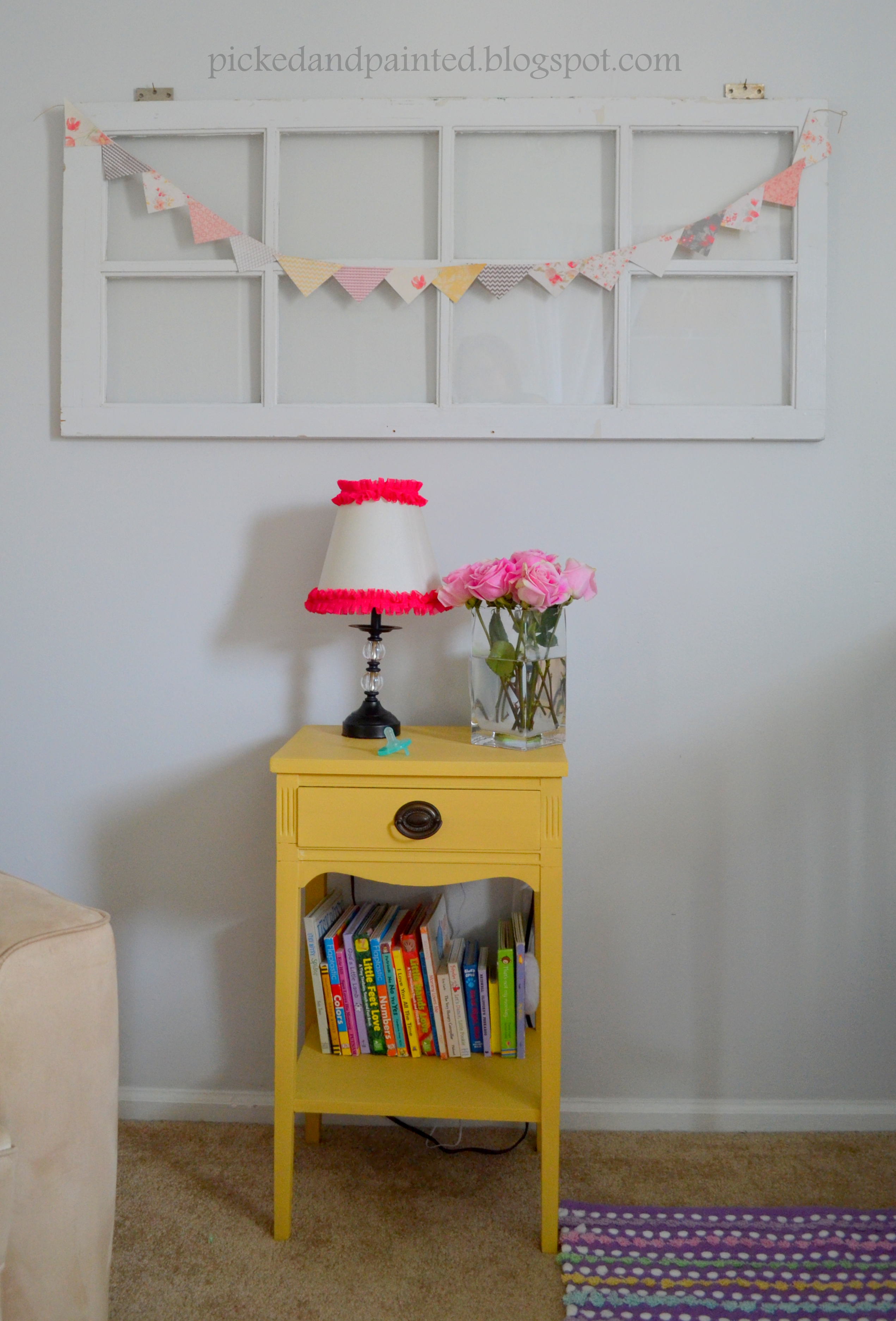 Teal and Yellow Girl Nursery Vintage Room