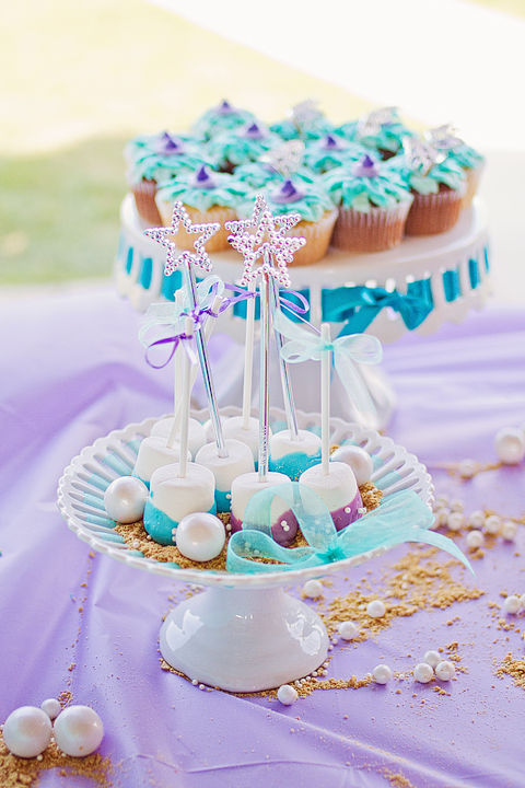 Little Mermaid 4th Birthday Party Cake pops