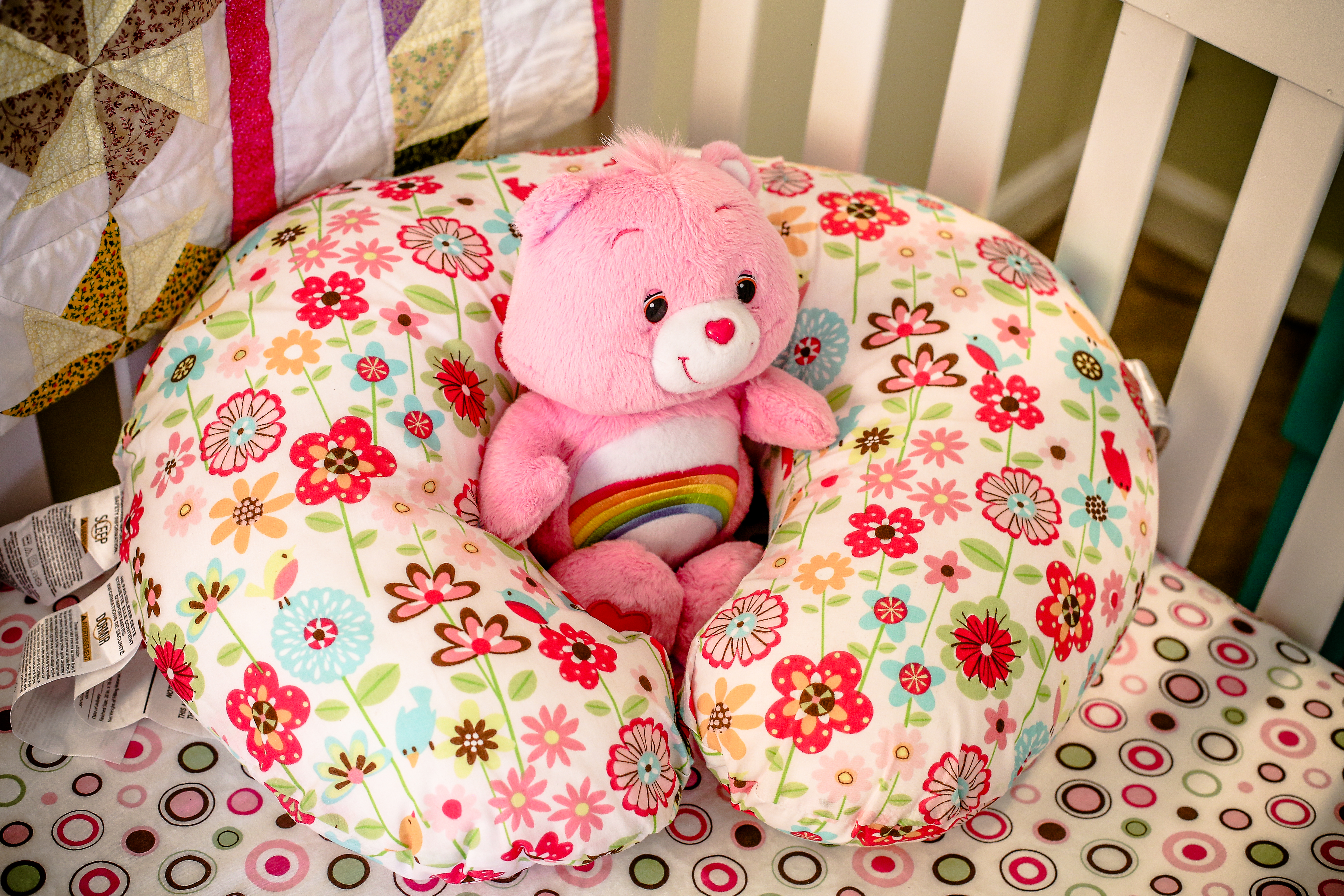 Baby Girl Bright and Cheerful Nursery Pillow