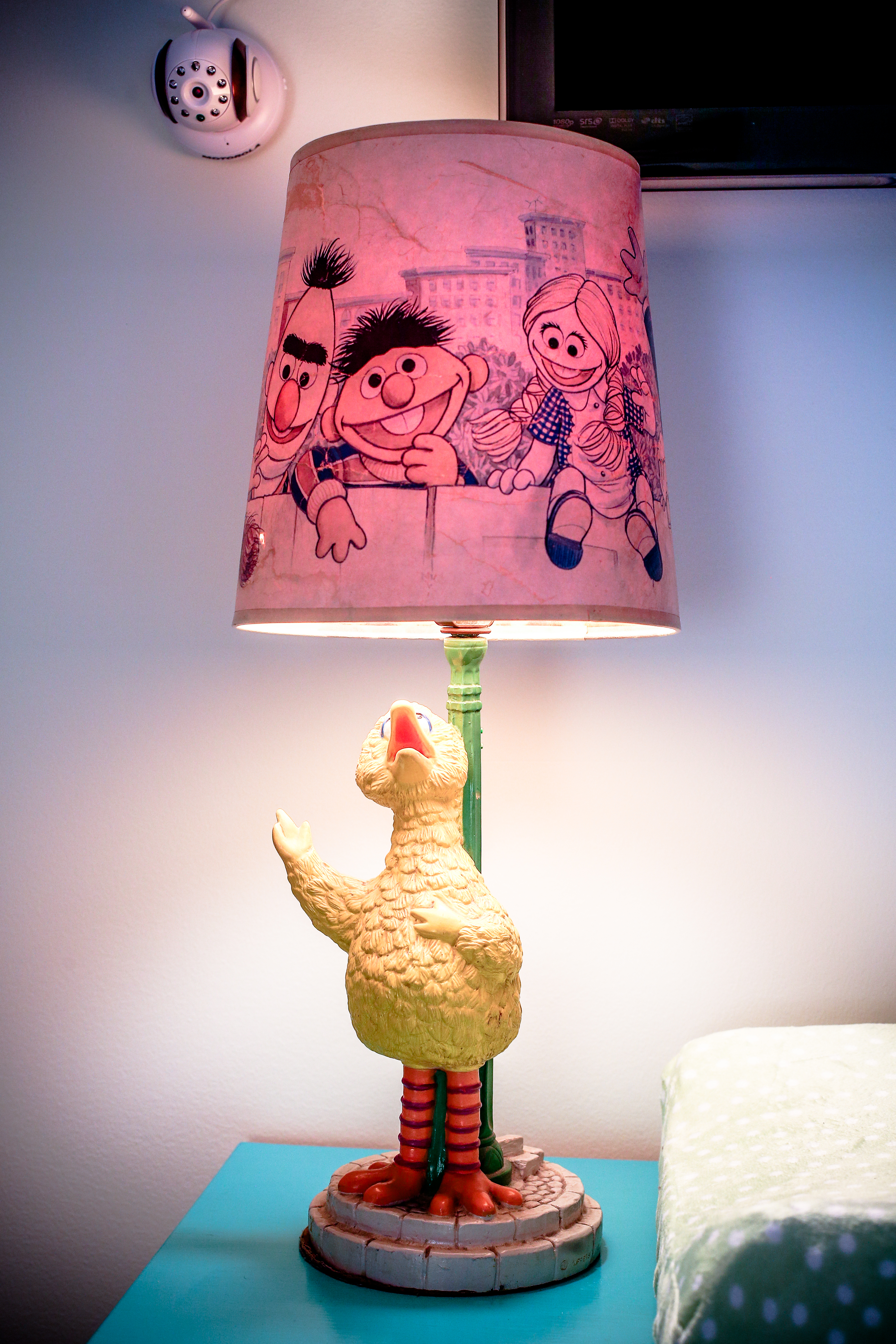 Baby Girl Bright and Cheerful Nursery Sesame Street Lamp