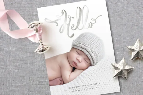 Minted Foil Baby Announcements - Project Nursery