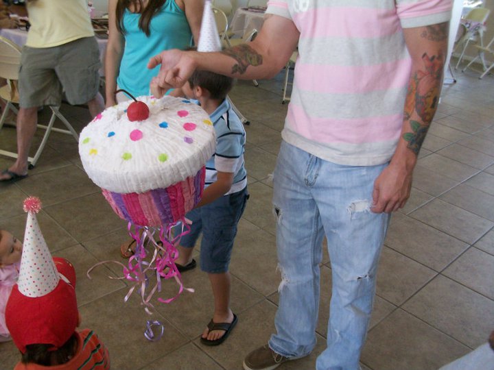 Cupcake Themed First Birthday Cupcake Piñata