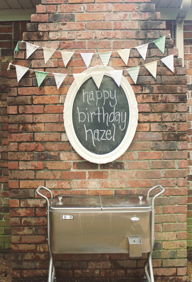 "One" to Grown On First Birthday Party Chalkboard