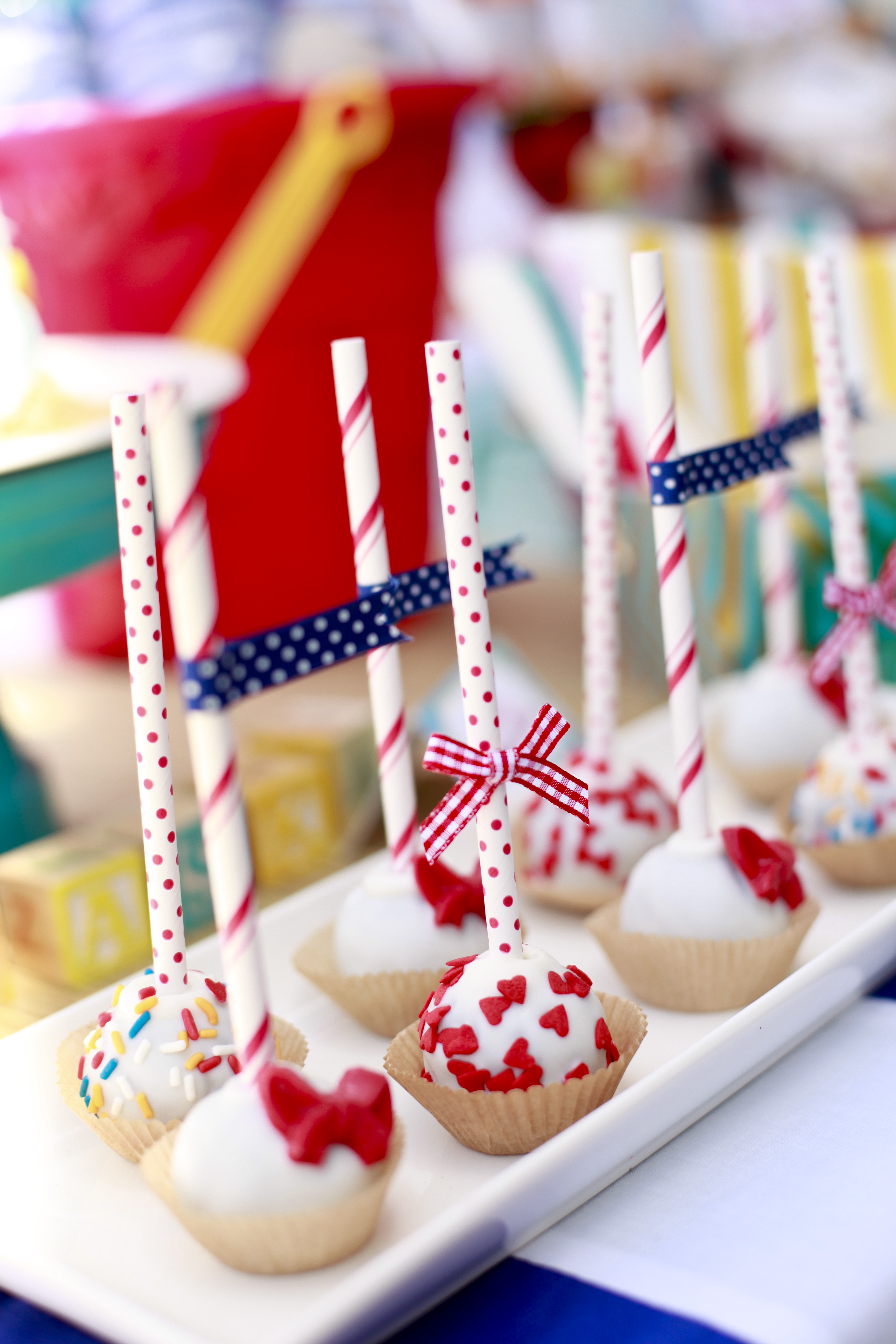 Vintage Beach Baby Shower Cake Pops