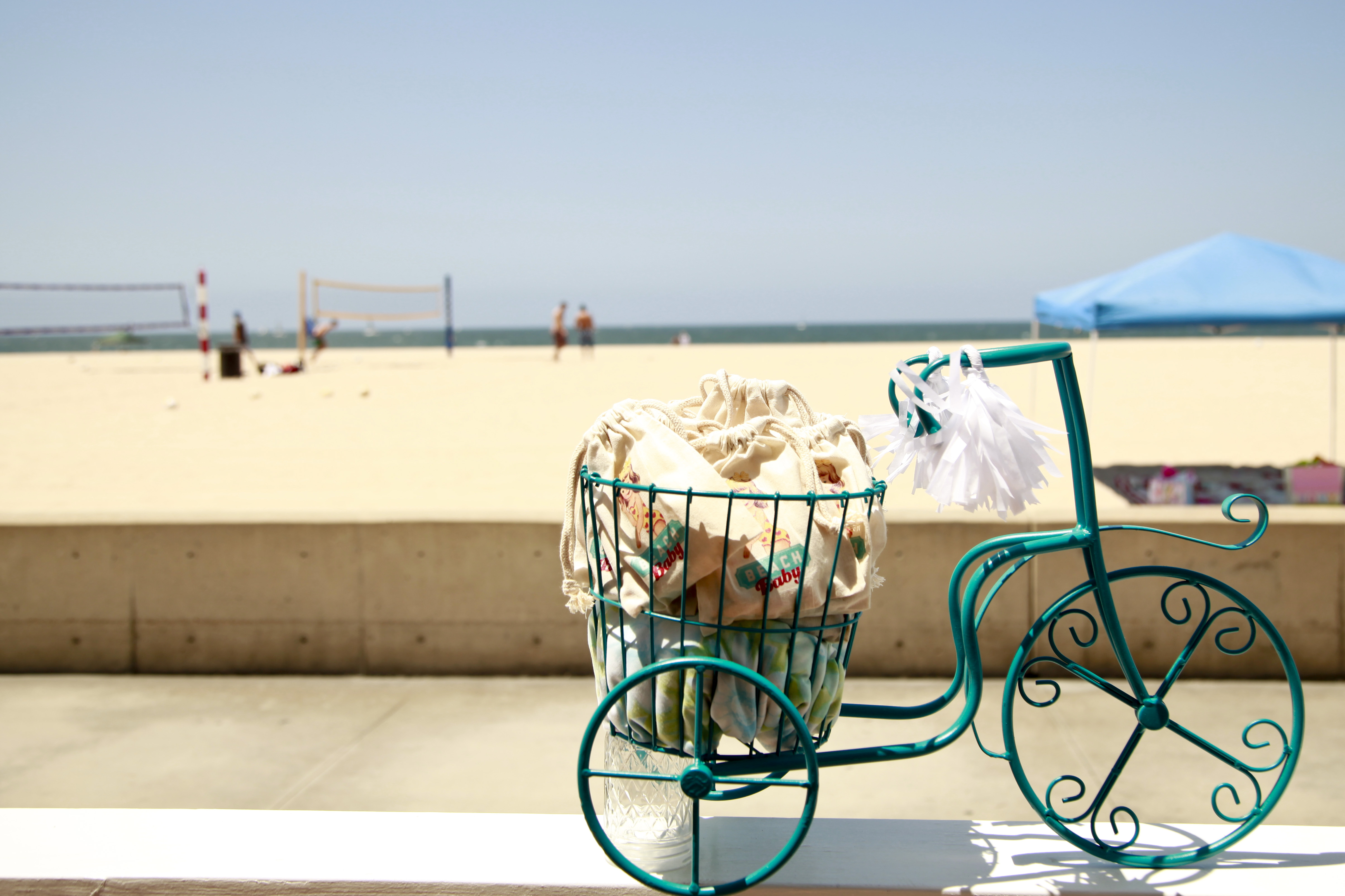 Vintage Beach Baby Shower Bicycle