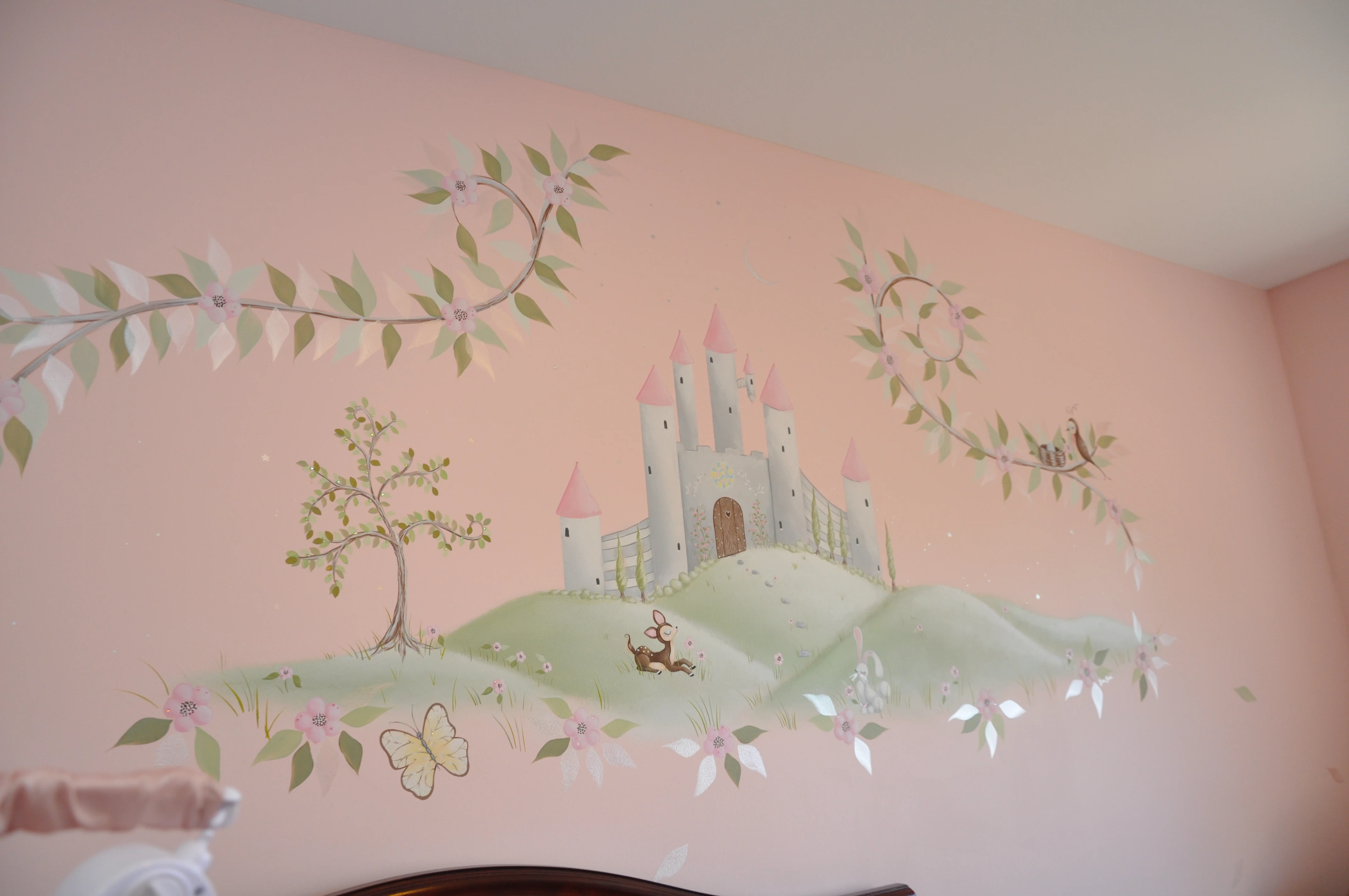 Light Pink Princess Nursery Mural