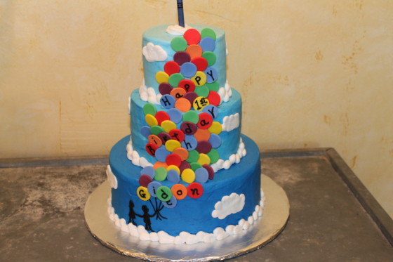 Hot Air Balloon Birthday Party Cake