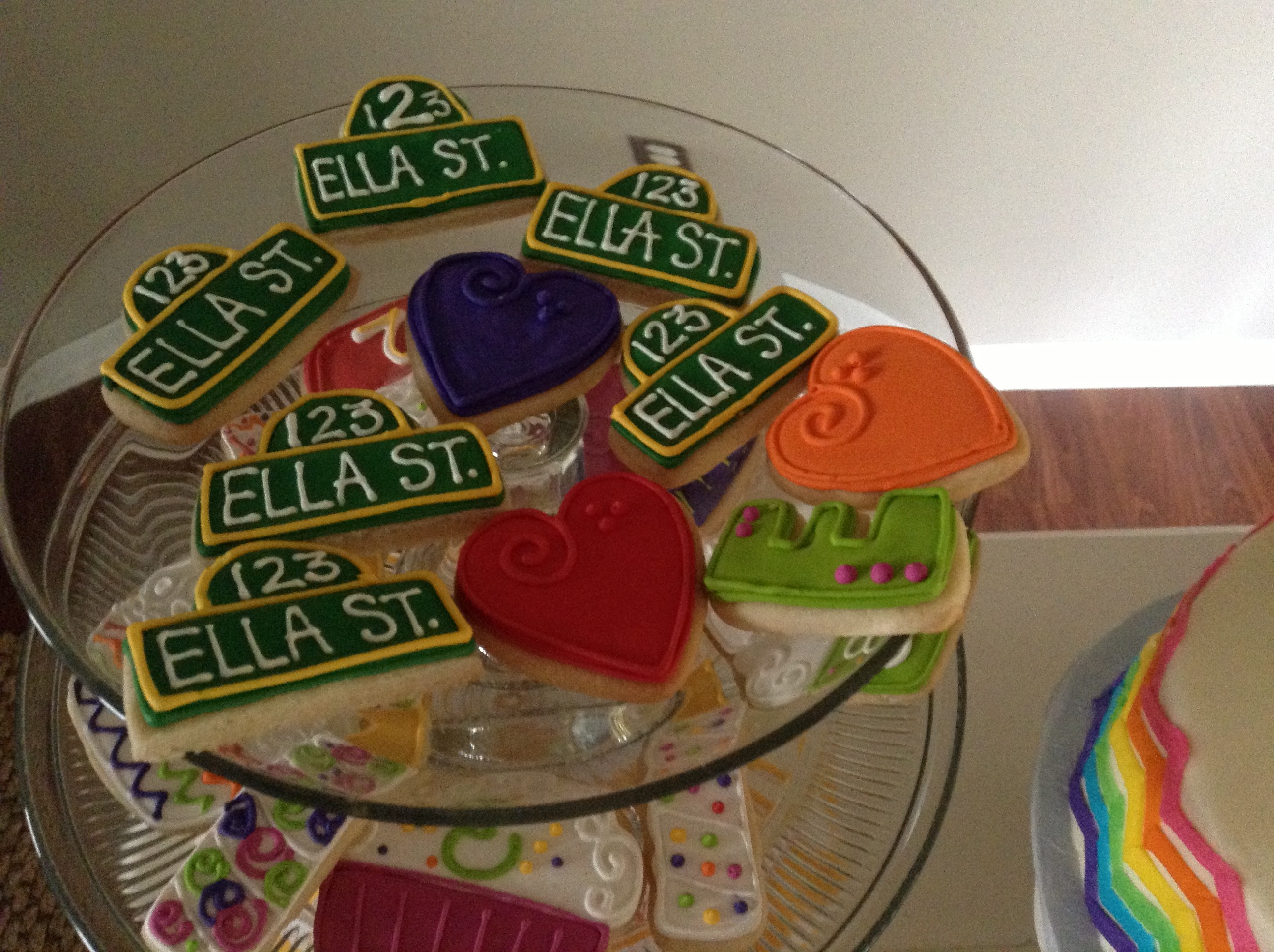 Girl Elmo 2nd Birthday Party Cookies