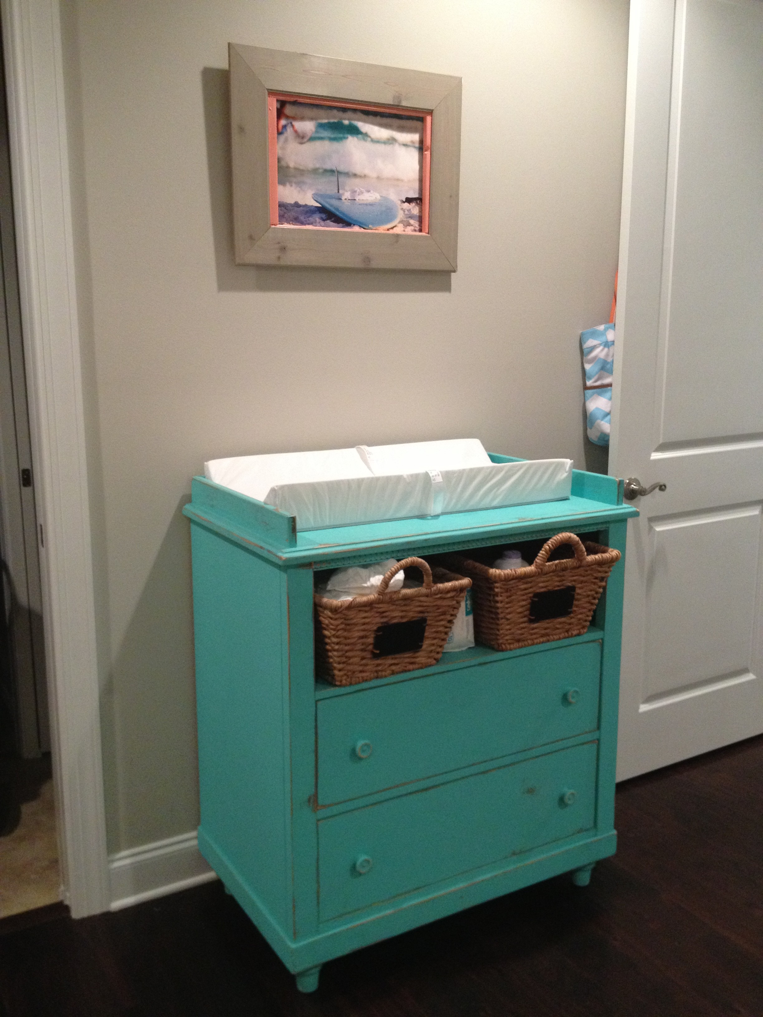 Girl Coastal Nursery Turquoise Box