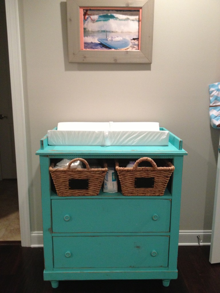 Upcycled Media Stand - Now Changing Table with DIY frame