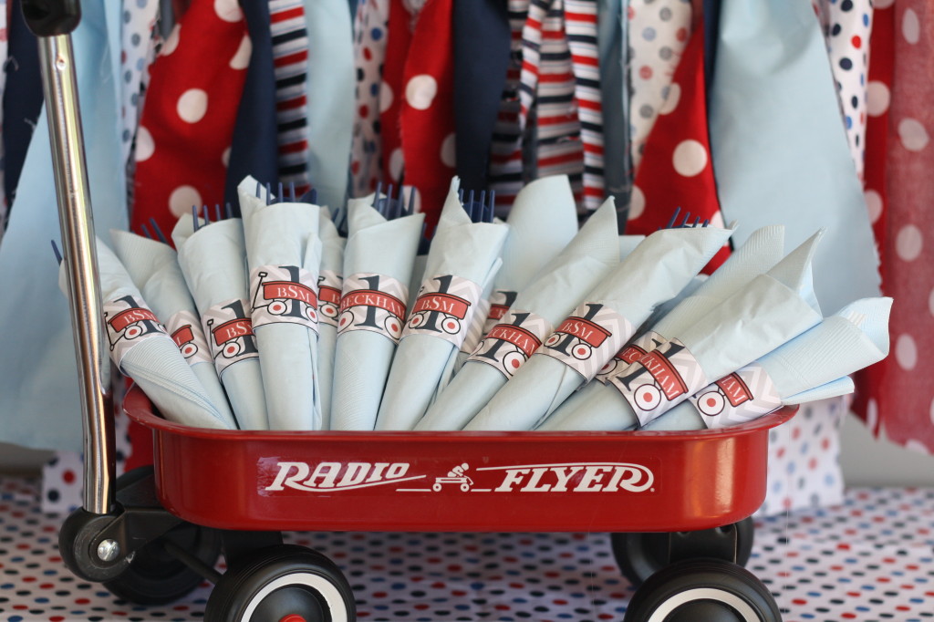 mini radio flyer wagon party favors