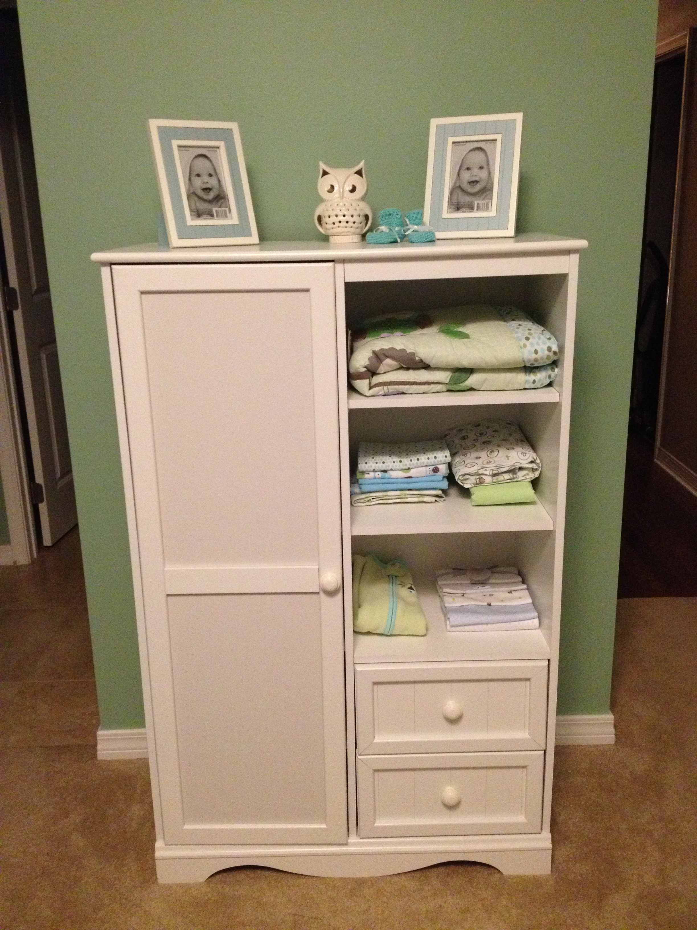 Boy Green and Blue Nursery Dresser