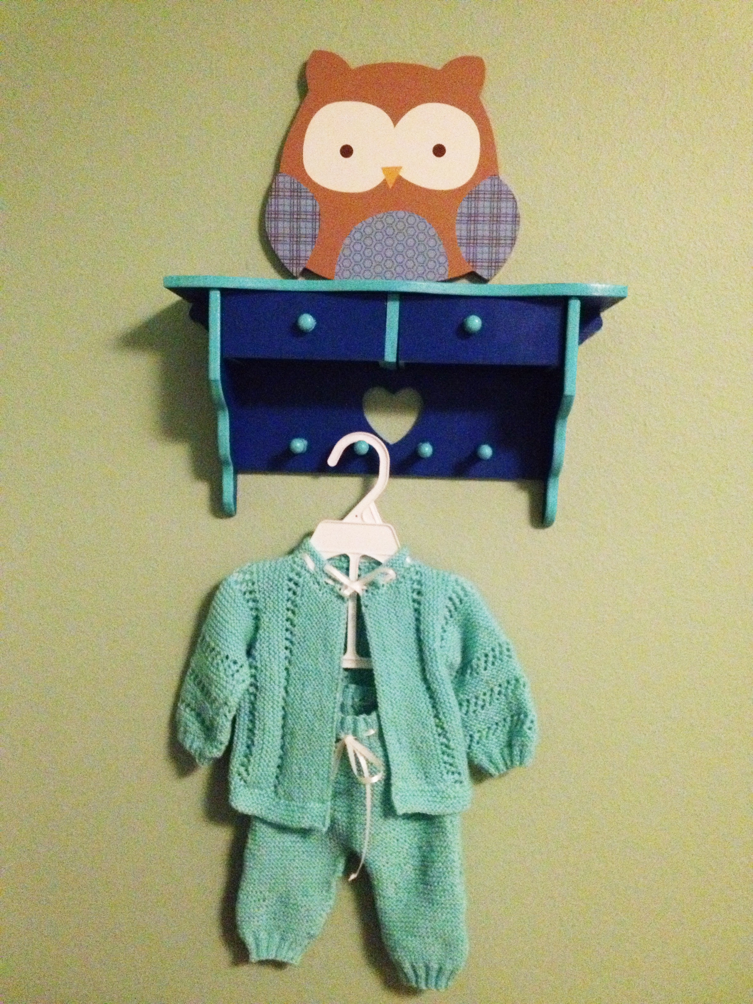 Boy Green and Blue Nursery Clothes Hook