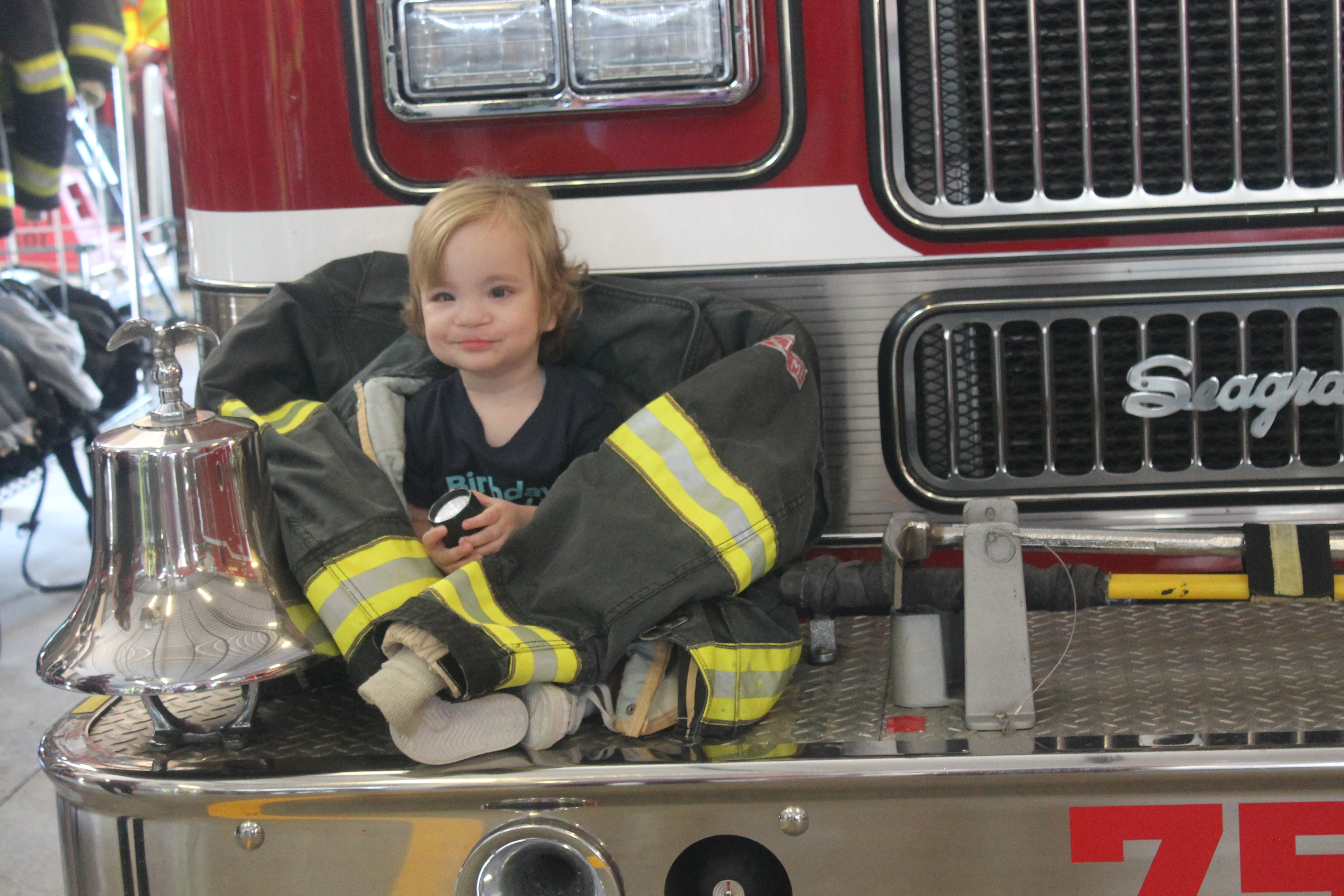 Firefighter 2nd Birthday Party Birthday Boy