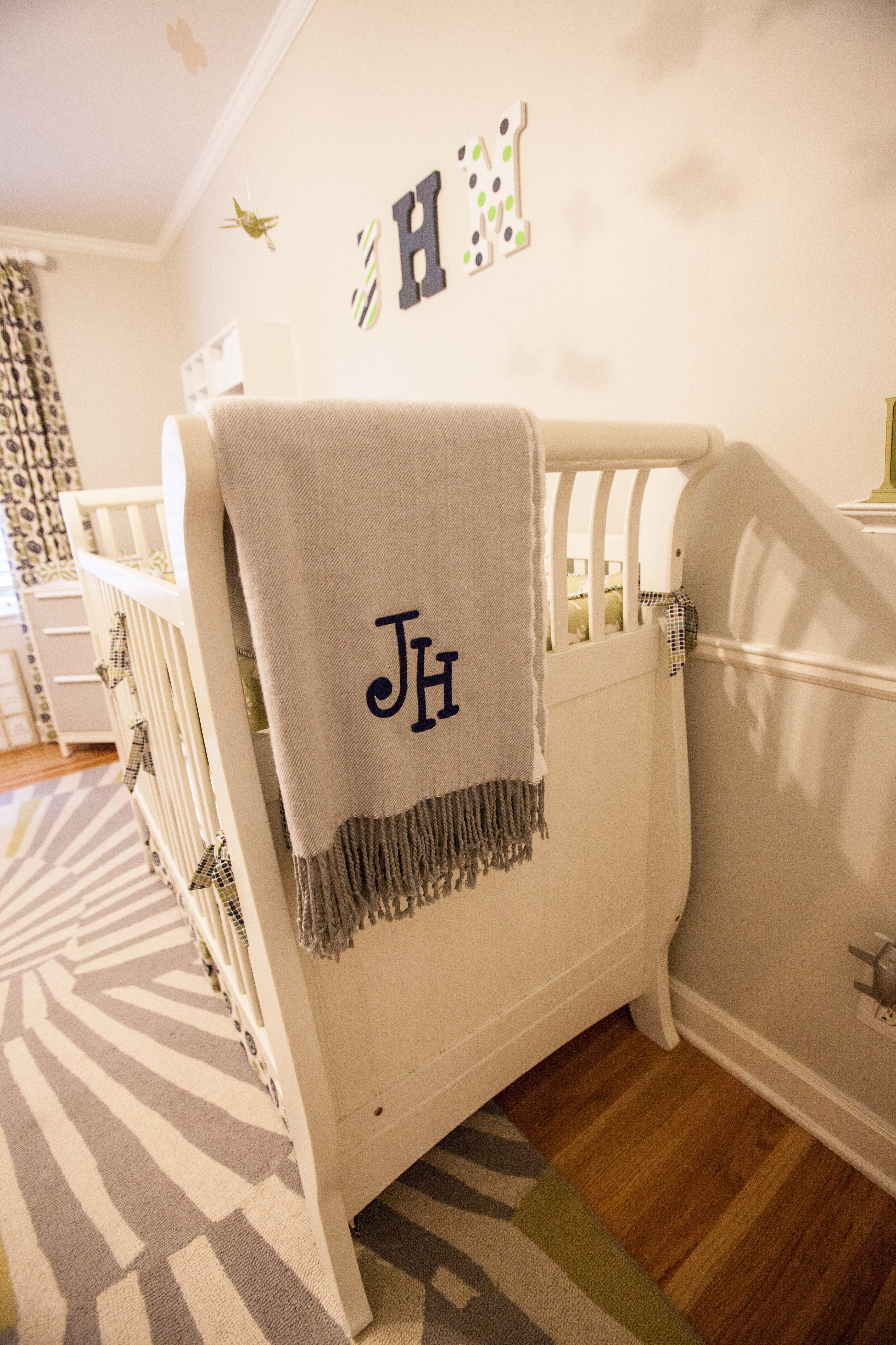 Boy Vintage Nursery Crib Blanket