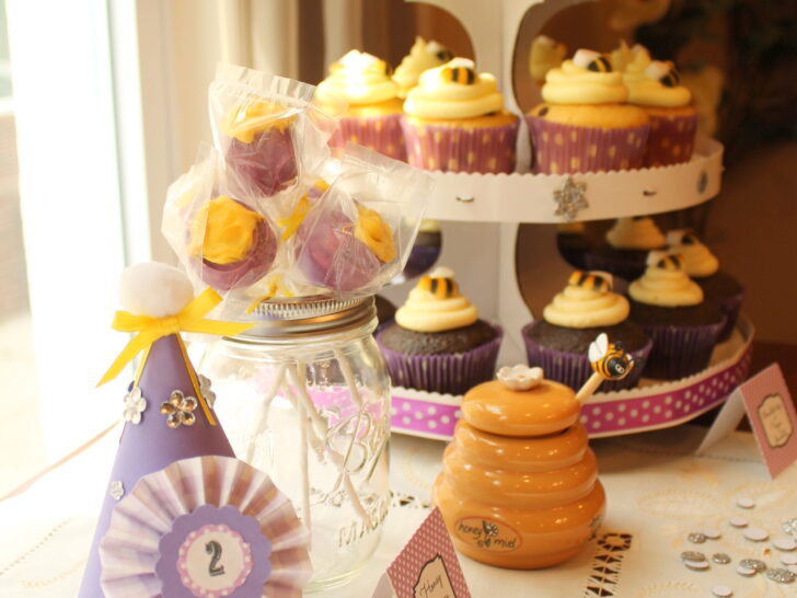 Winnie the Pooh Birthday Party Cupcake Tower