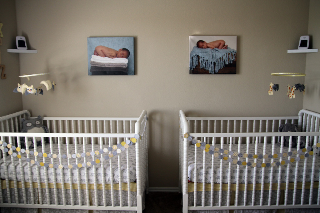 two cribs for twins