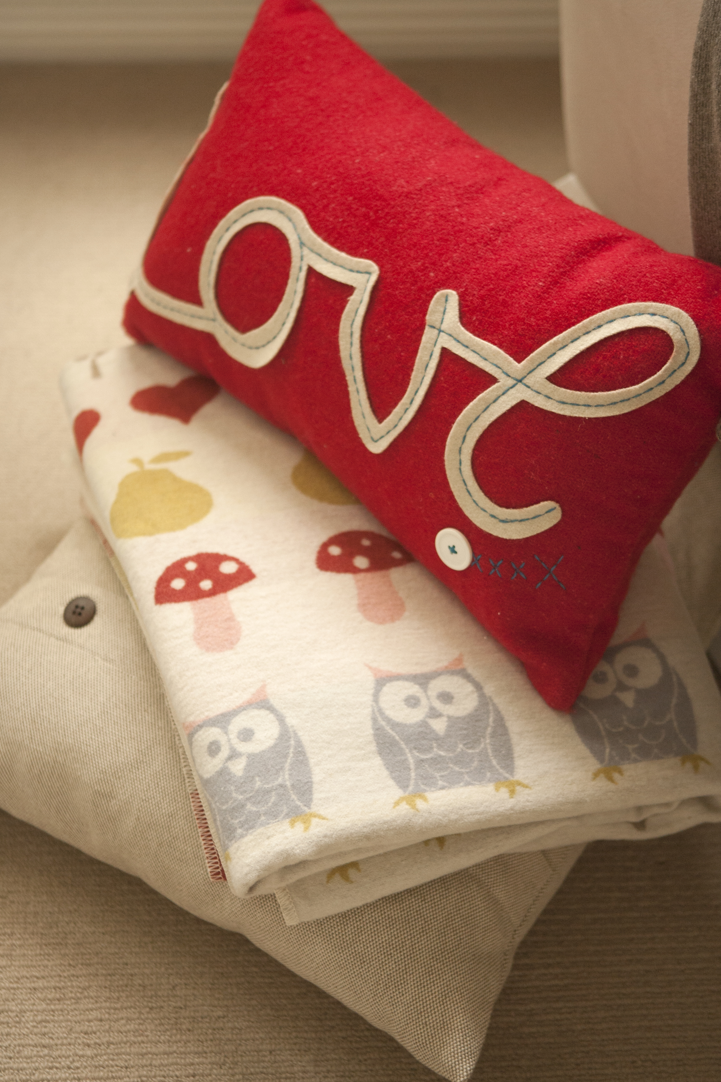 Unisex Neutral Nursery Pillow