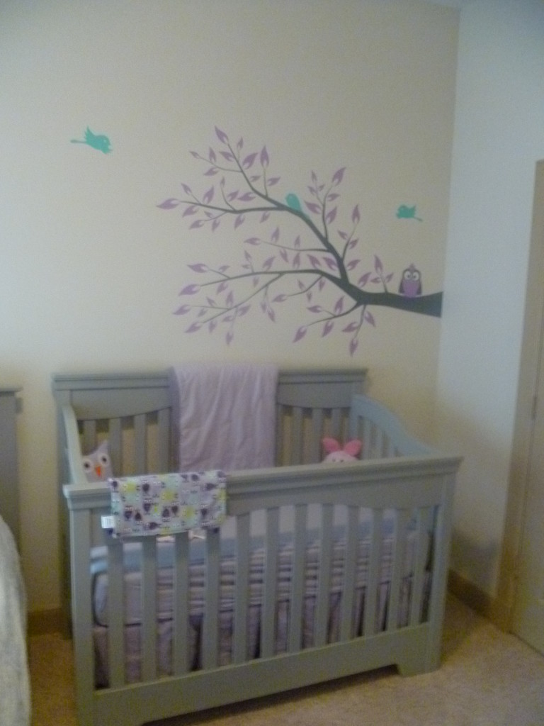 purple and grey nursery